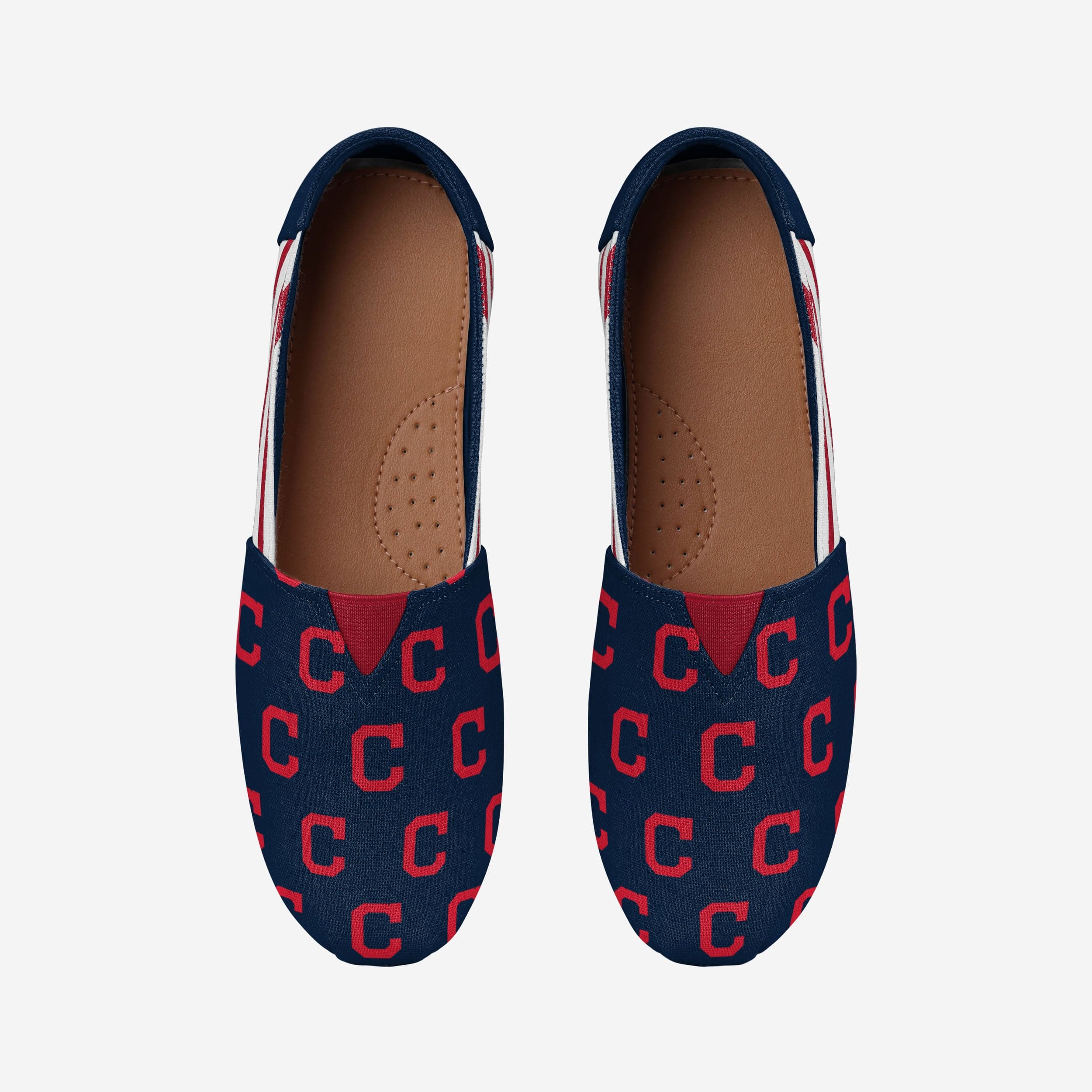 Stylish Cleveland Guardians Women's Stripe Canvas Shoes