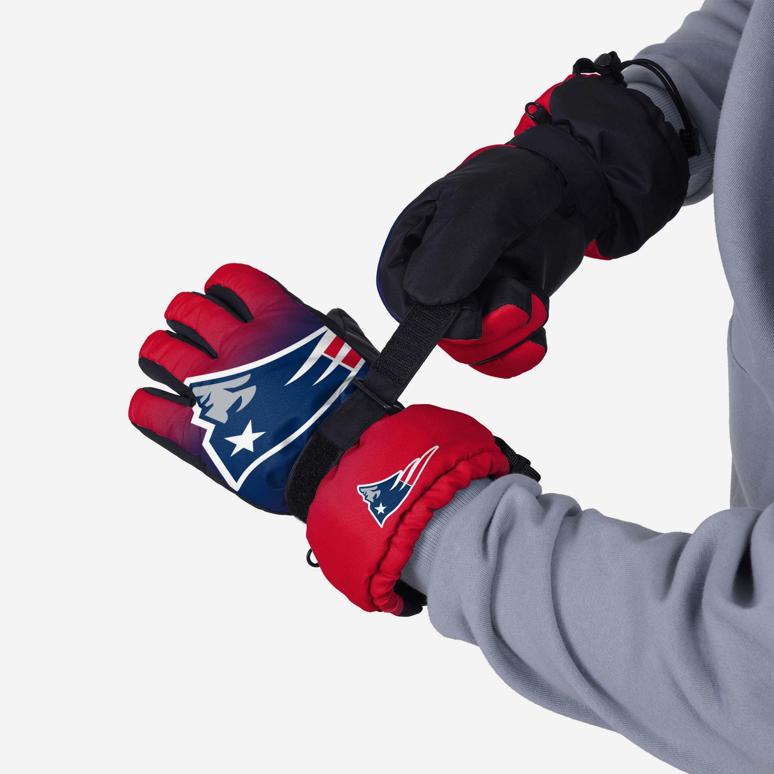New England Patriots Gradient Big Logo Insulated Gloves - Show Your Team Spirit!