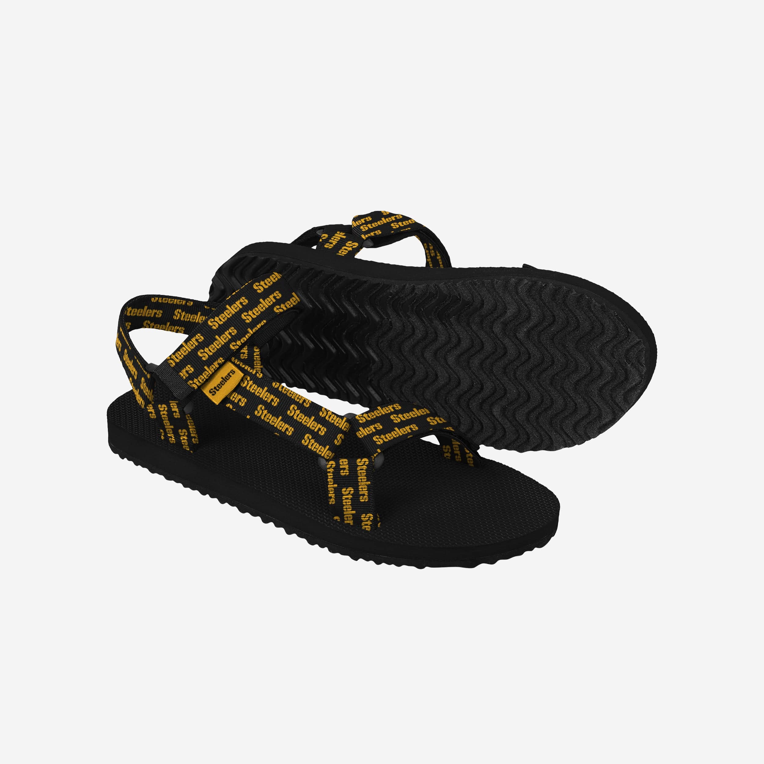 Pittsburgh Steelers Women's Stylish Repeat Logo Strap Sandals