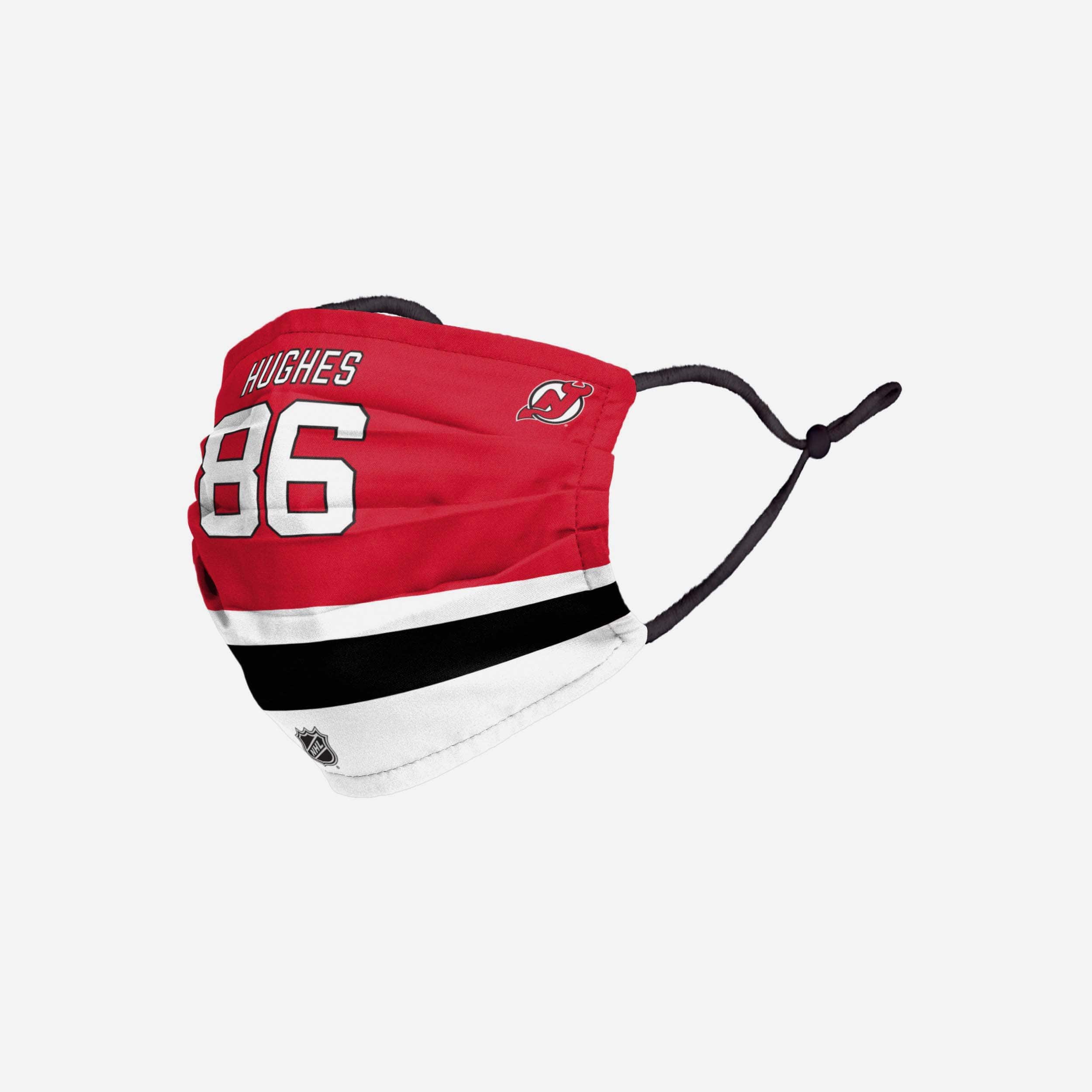 Jack Hughes New Jersey Devils Adjustable Face Cover - Must - Have for Fans!