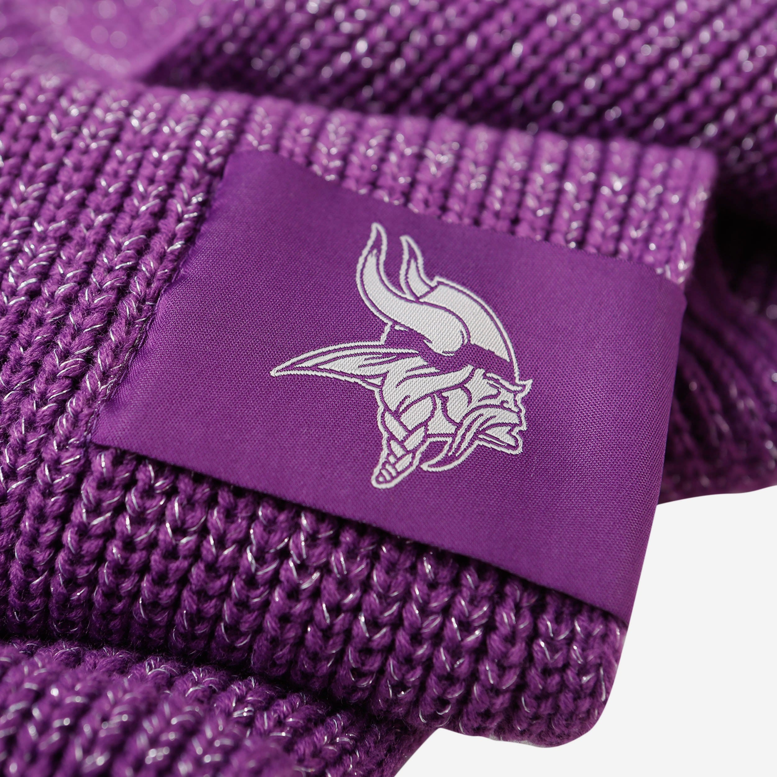 Gorgeous Minnesota Vikings Women's Glitter Knit Cold - Weather Set