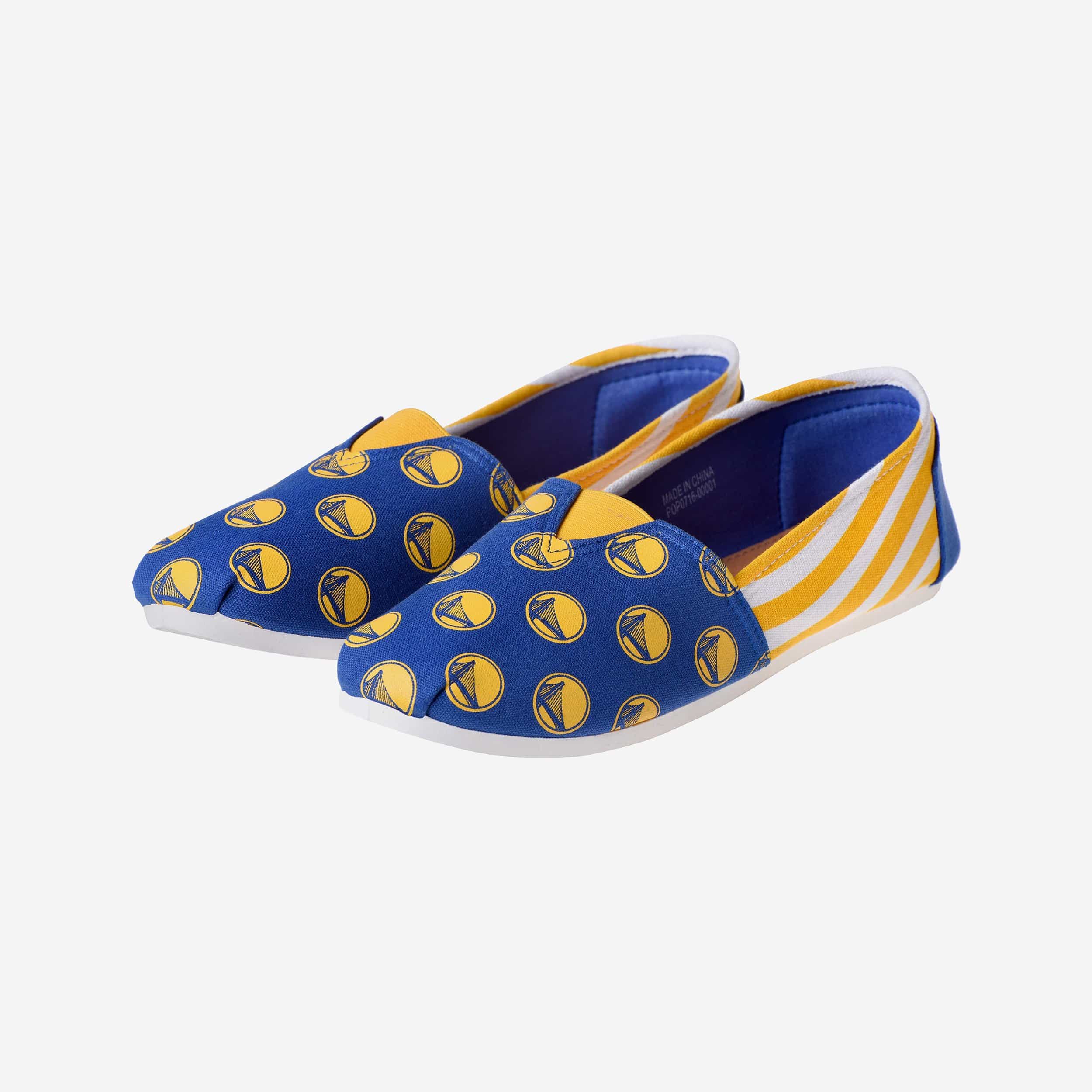 Stylish Golden State Warriors Women's Stripe Canvas Shoes