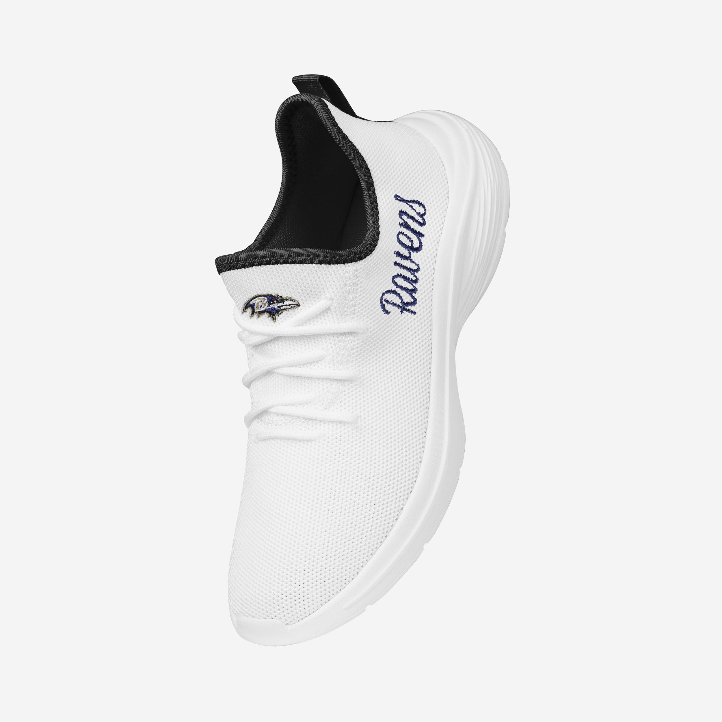 Baltimore Ravens Women's Stylish White Midsole Sneakers