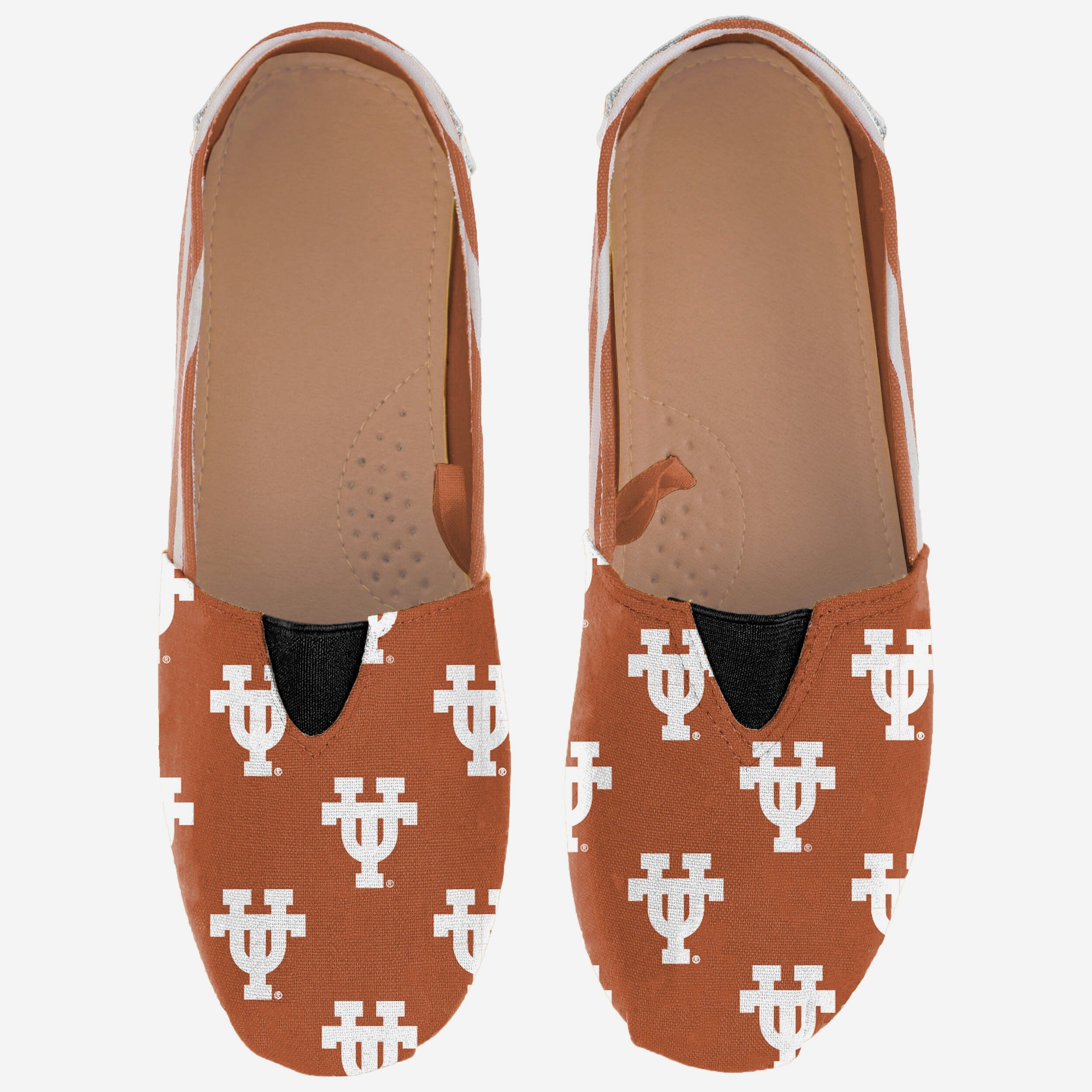 Stylish Texas Longhorns Women's Stripe Canvas Shoes