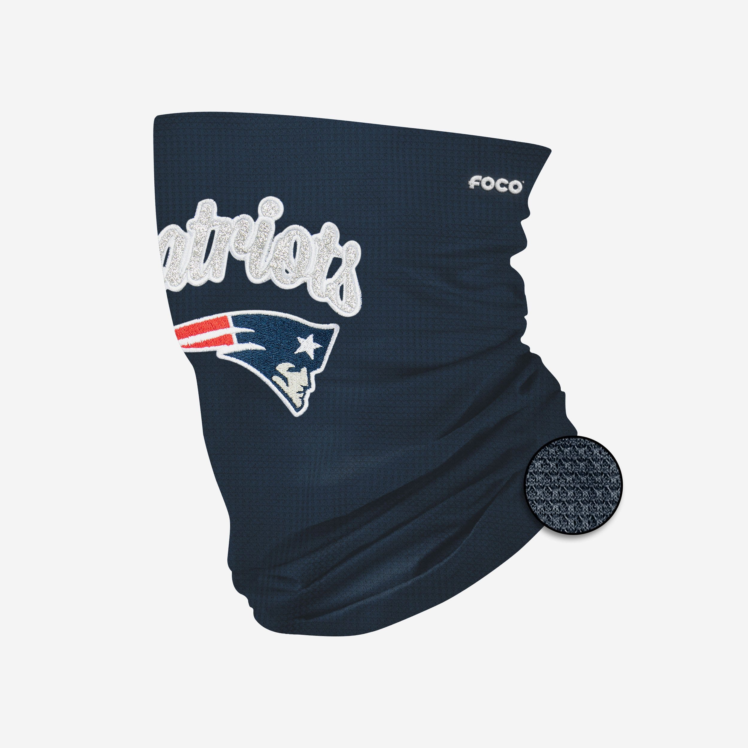 New England Patriots Glitter Waffle Gaiter Scarf - Show Your Team Spirit!