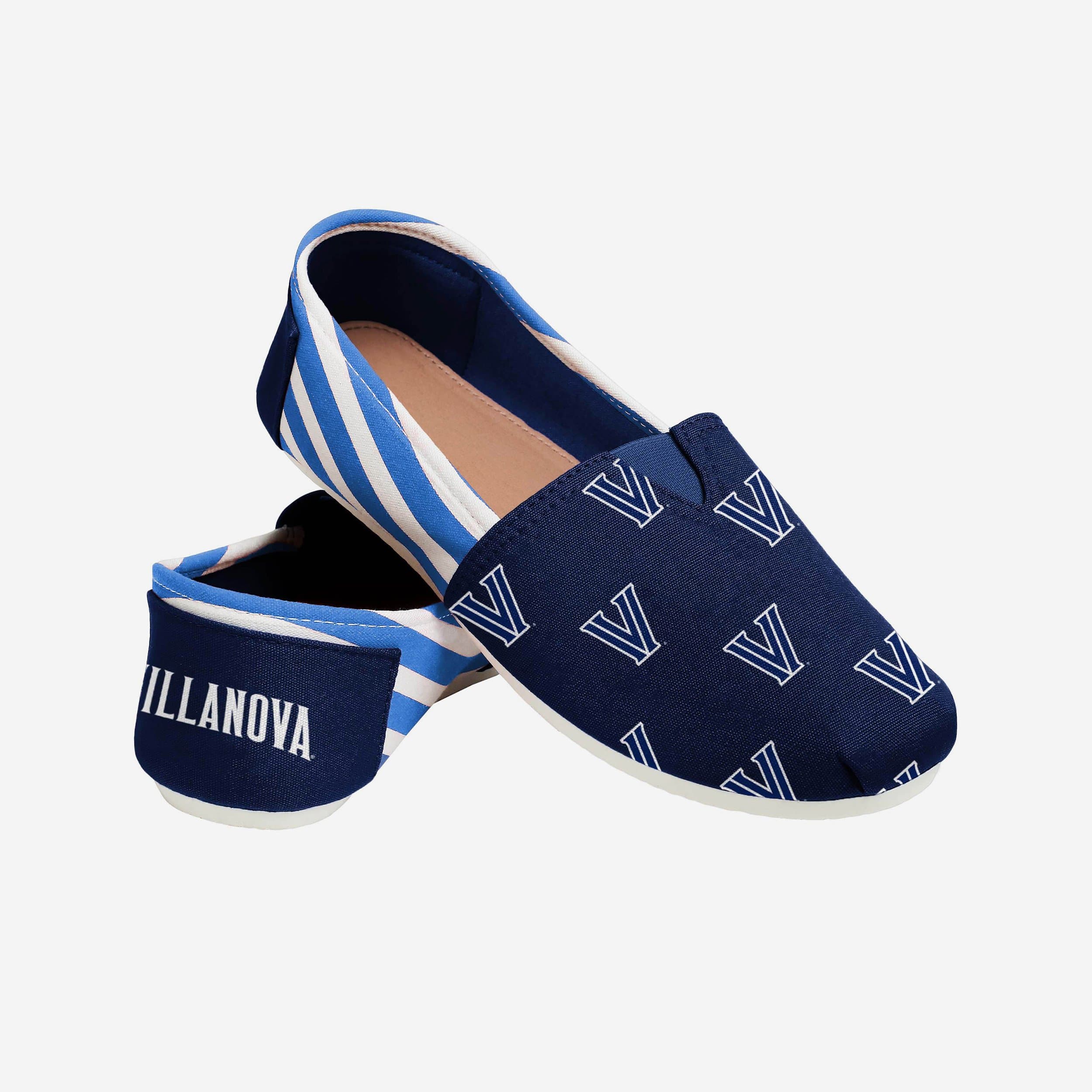 Villanova Wildcats Women's Stylish Stripe Canvas Shoes - Show Your Team Spirit!