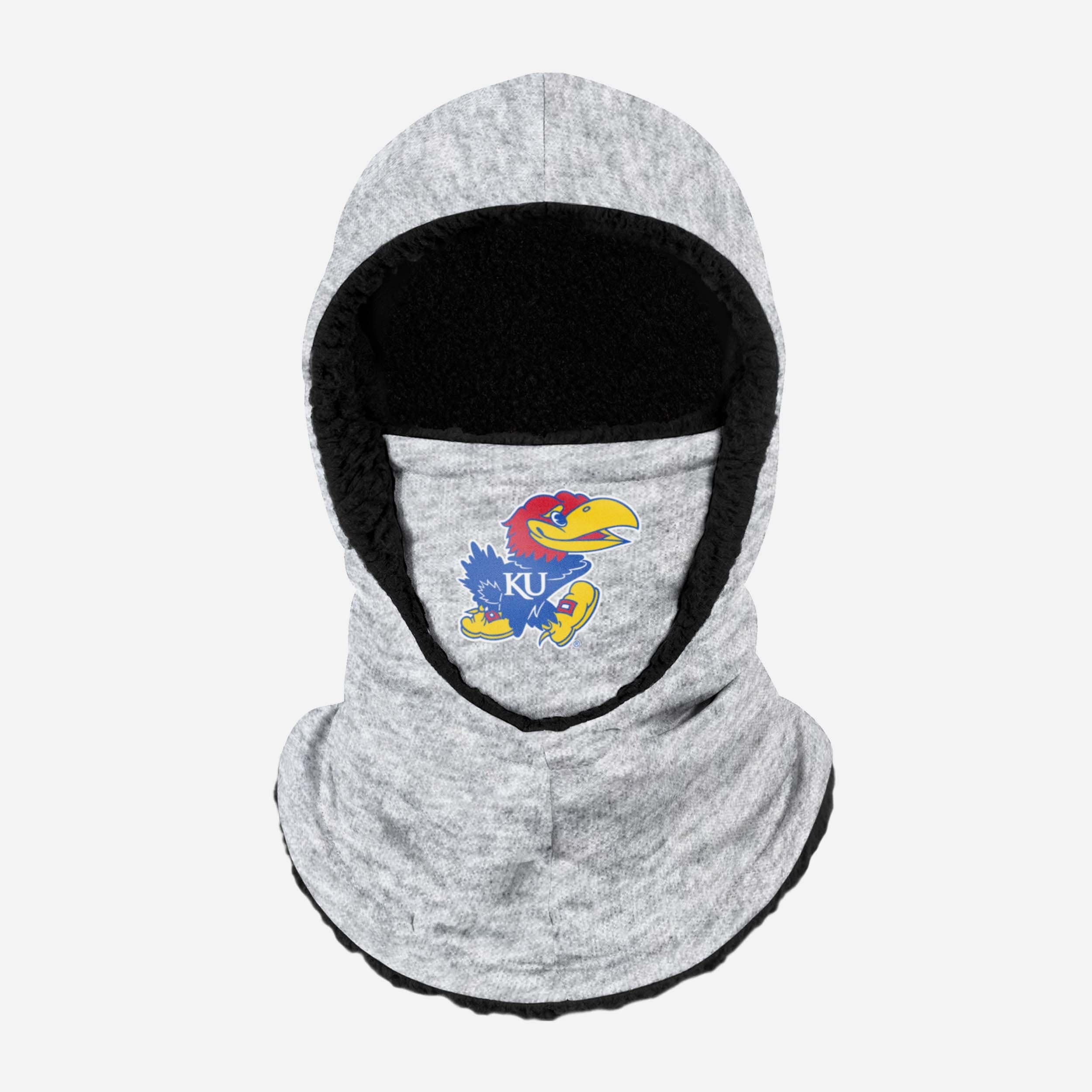 Kansas Jayhawks Heather Grey Big Logo Hooded Gaiter - The Ultimate Winter Essential