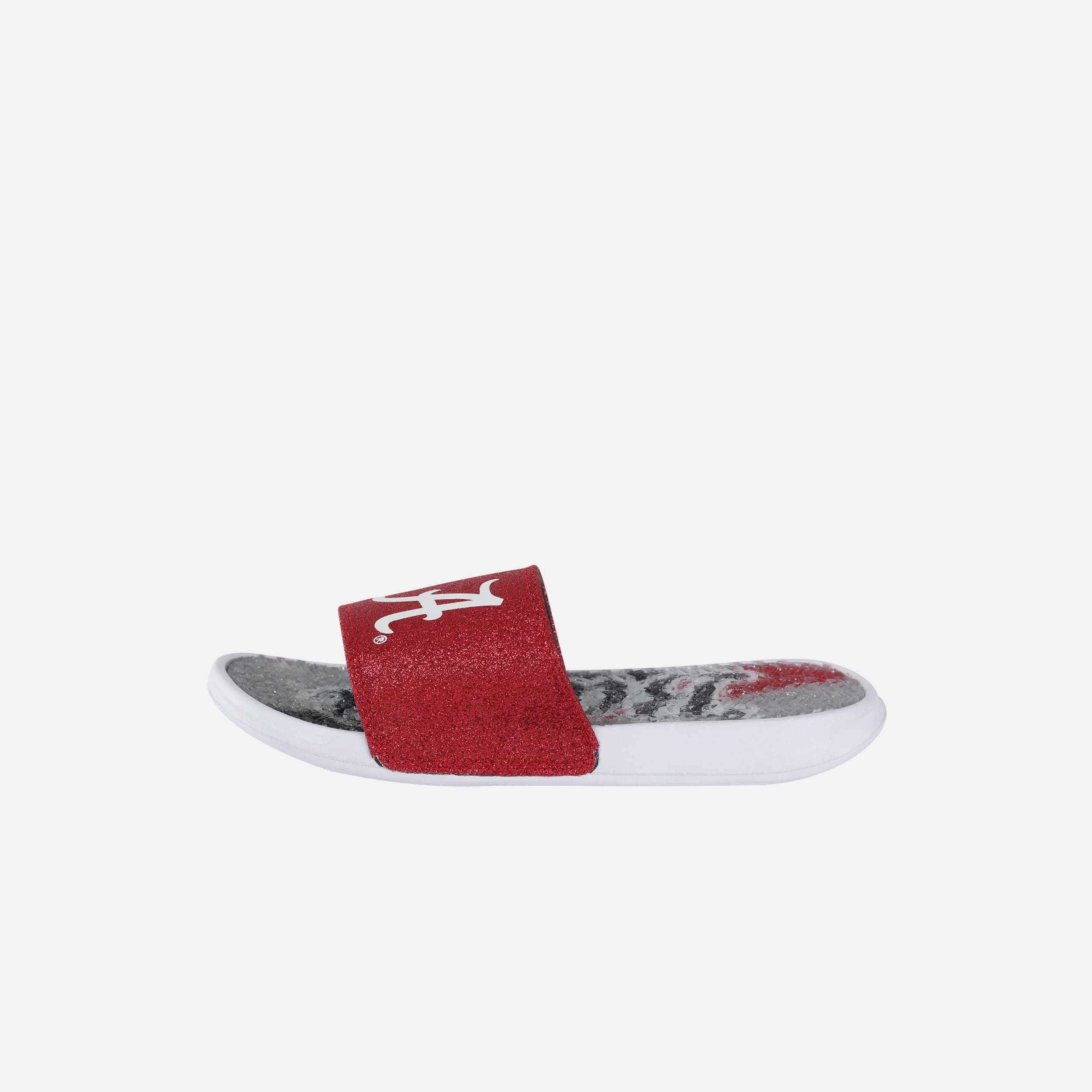 Alabama Crimson Tide Women's Sparkling Gel Slides - Unleash Your Team Spirit!