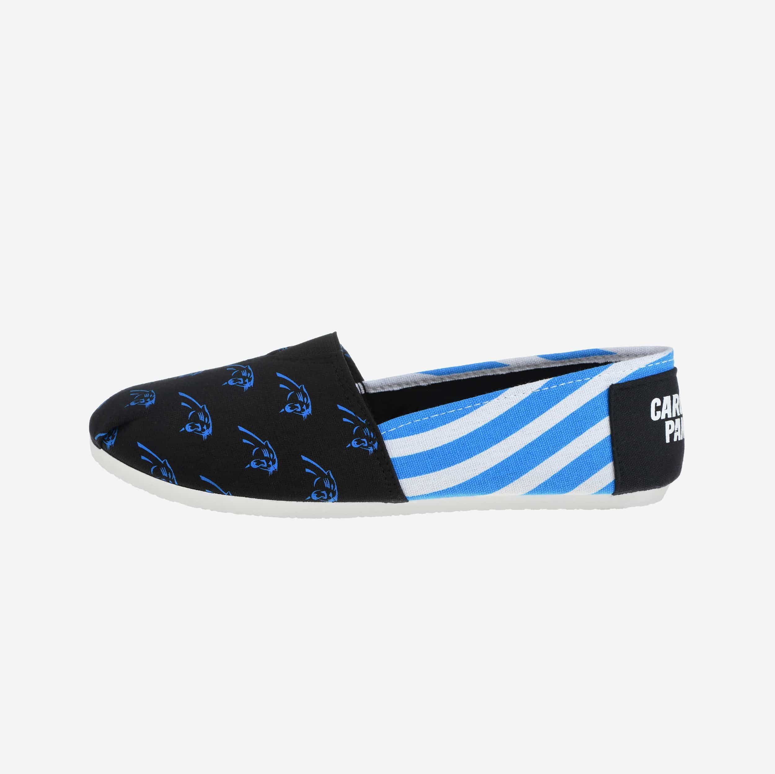 Carolina Panthers Stylish Women's Stripe Canvas Shoes