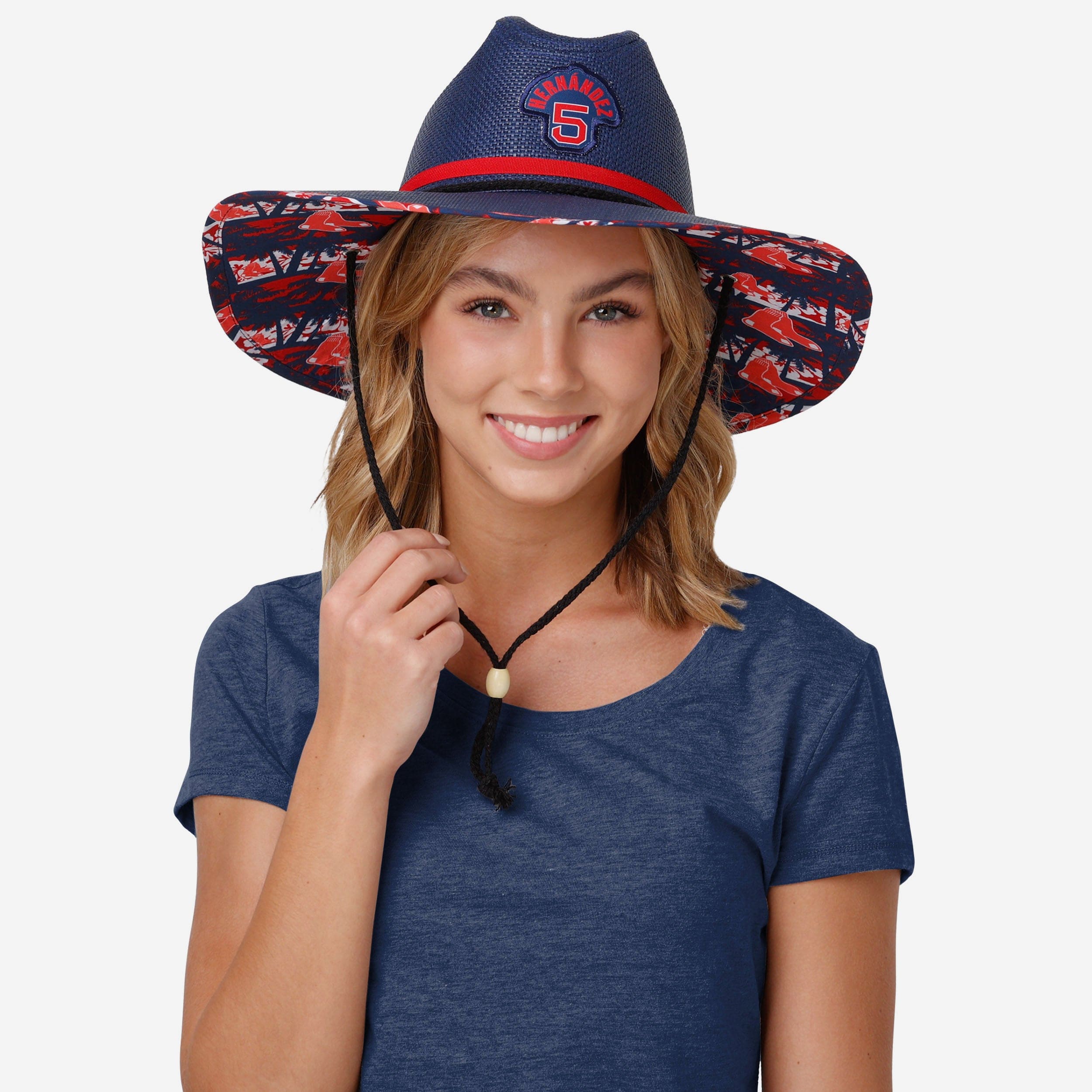 Kike Hernandez Boston Red Sox Stylish Straw Hat