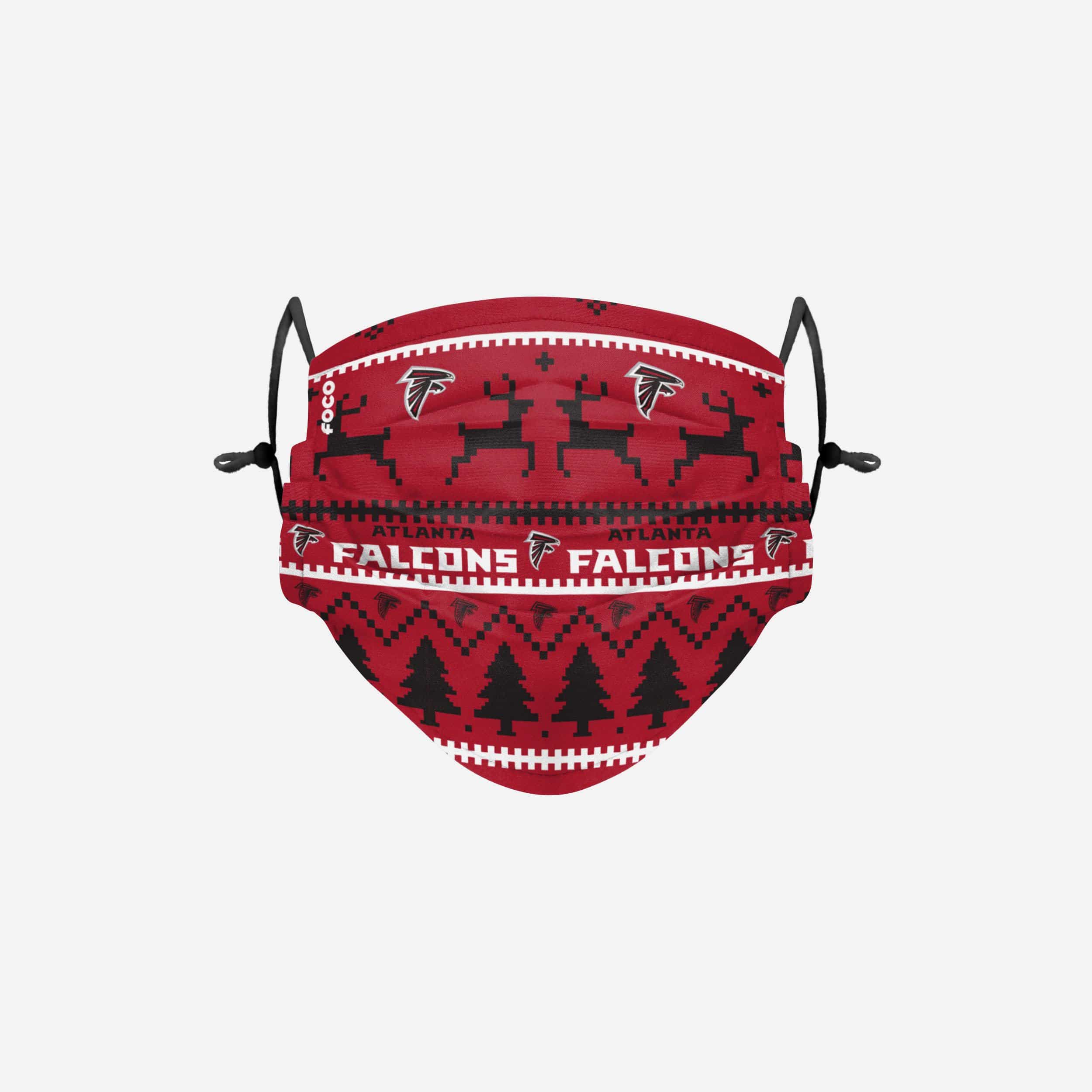 Atlanta Falcons Wordmark Holiday Adjustable Face Cover - Show Your Team Spirit!