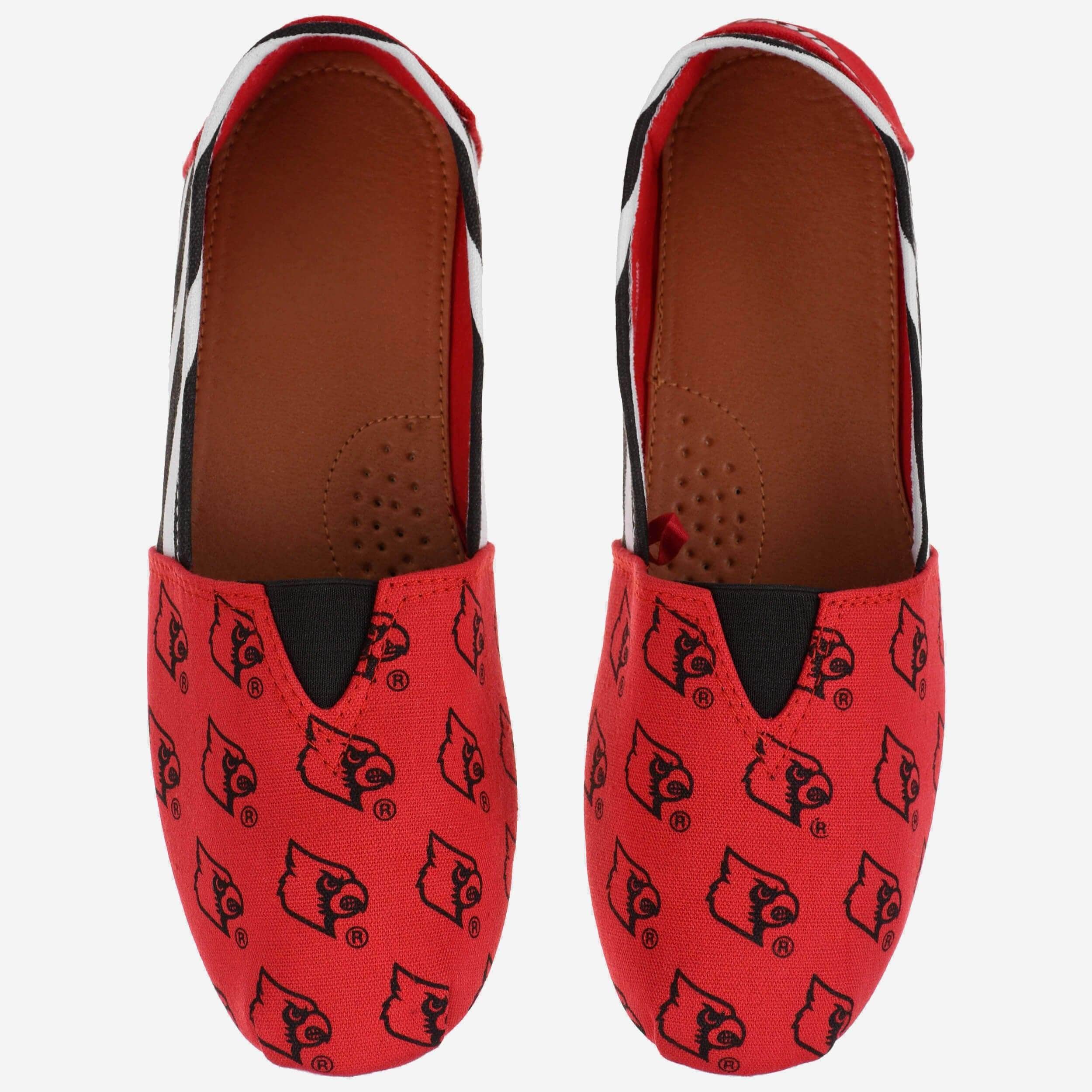 Louisville Cardinals Stylish Women's Stripe Canvas Shoes - Rock Your Team Spirit!