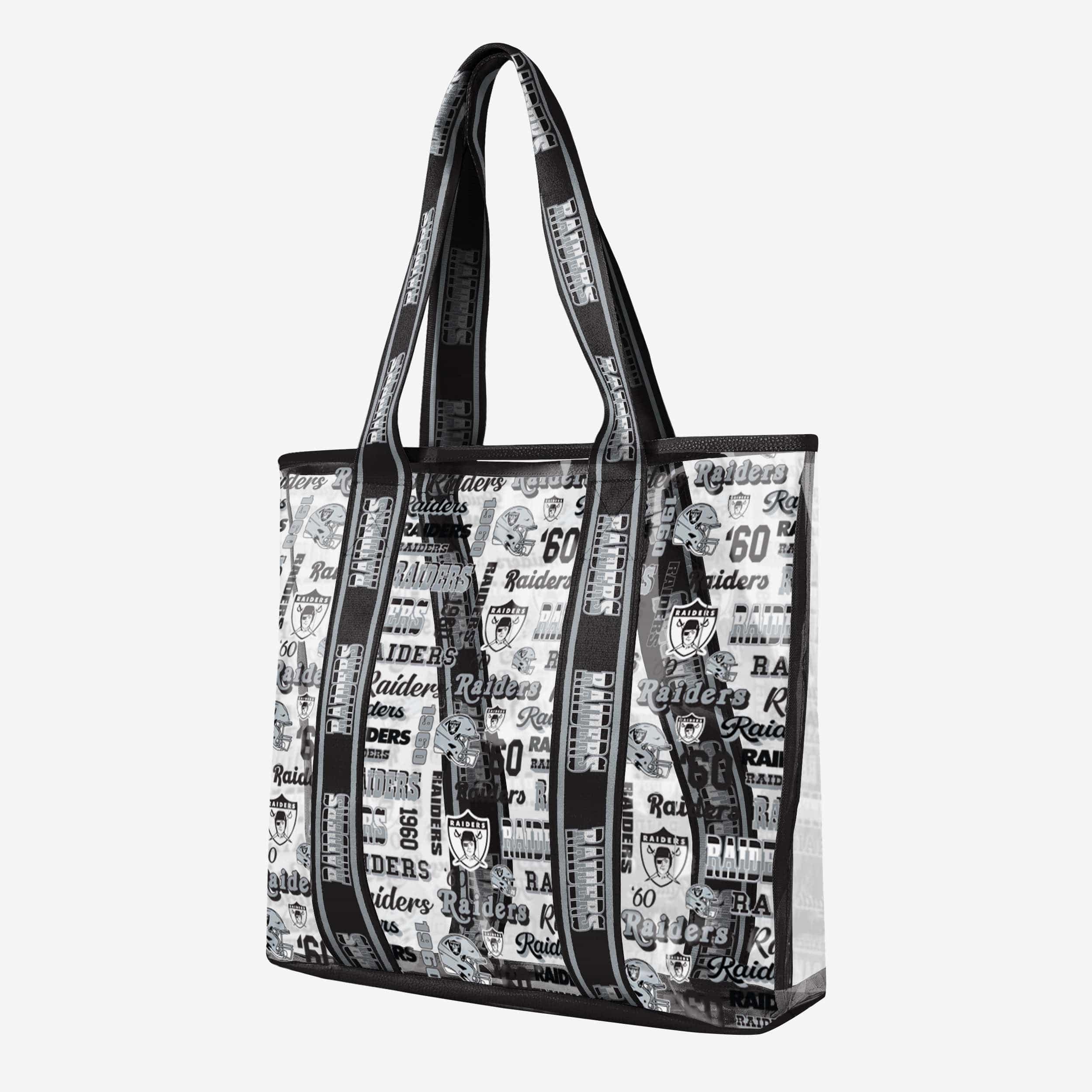 Exciting Las Vegas Raiders Repeat Retro Print Clear Tote Bag