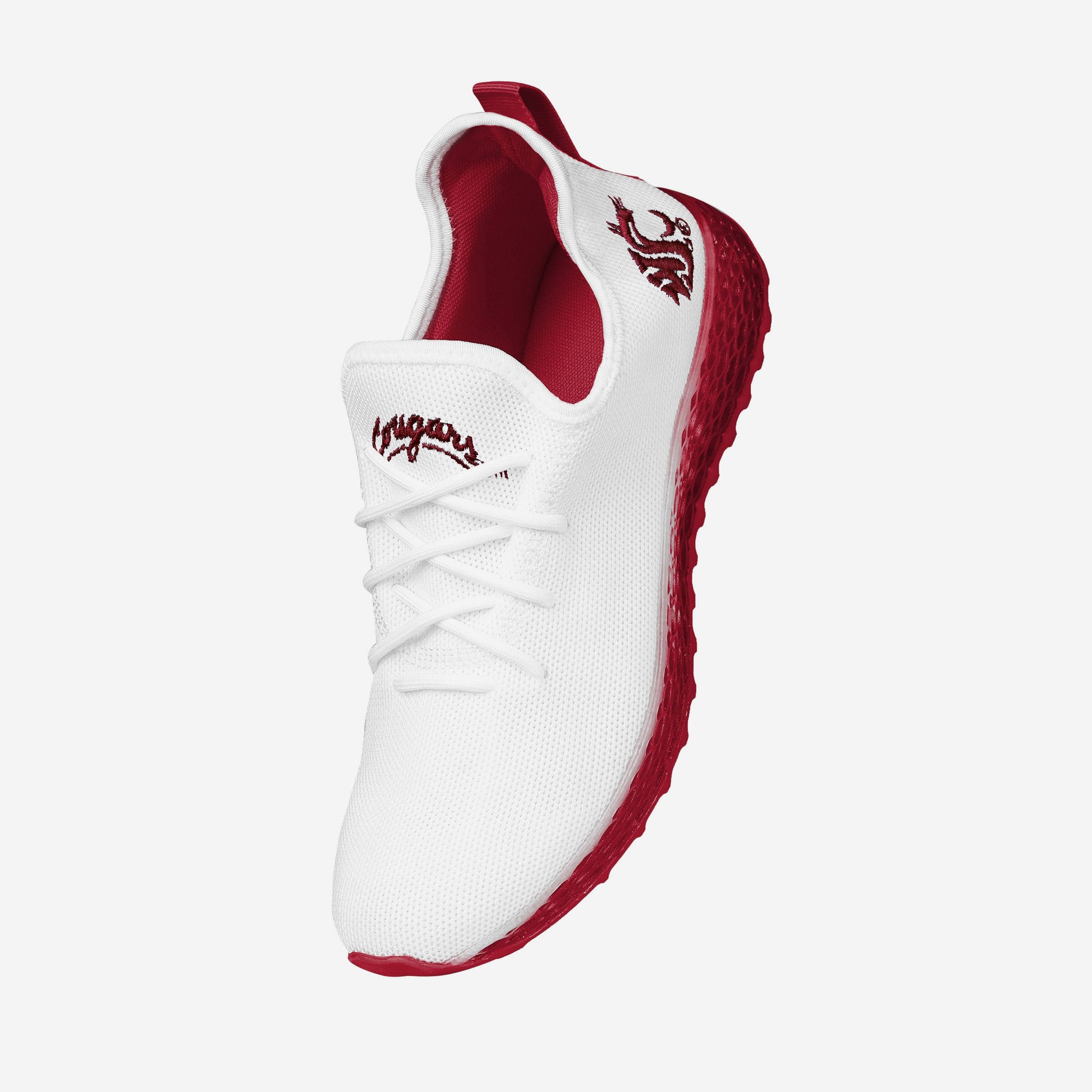 Washington State Cougars Gradient Midsole White Game-Day Sneakers