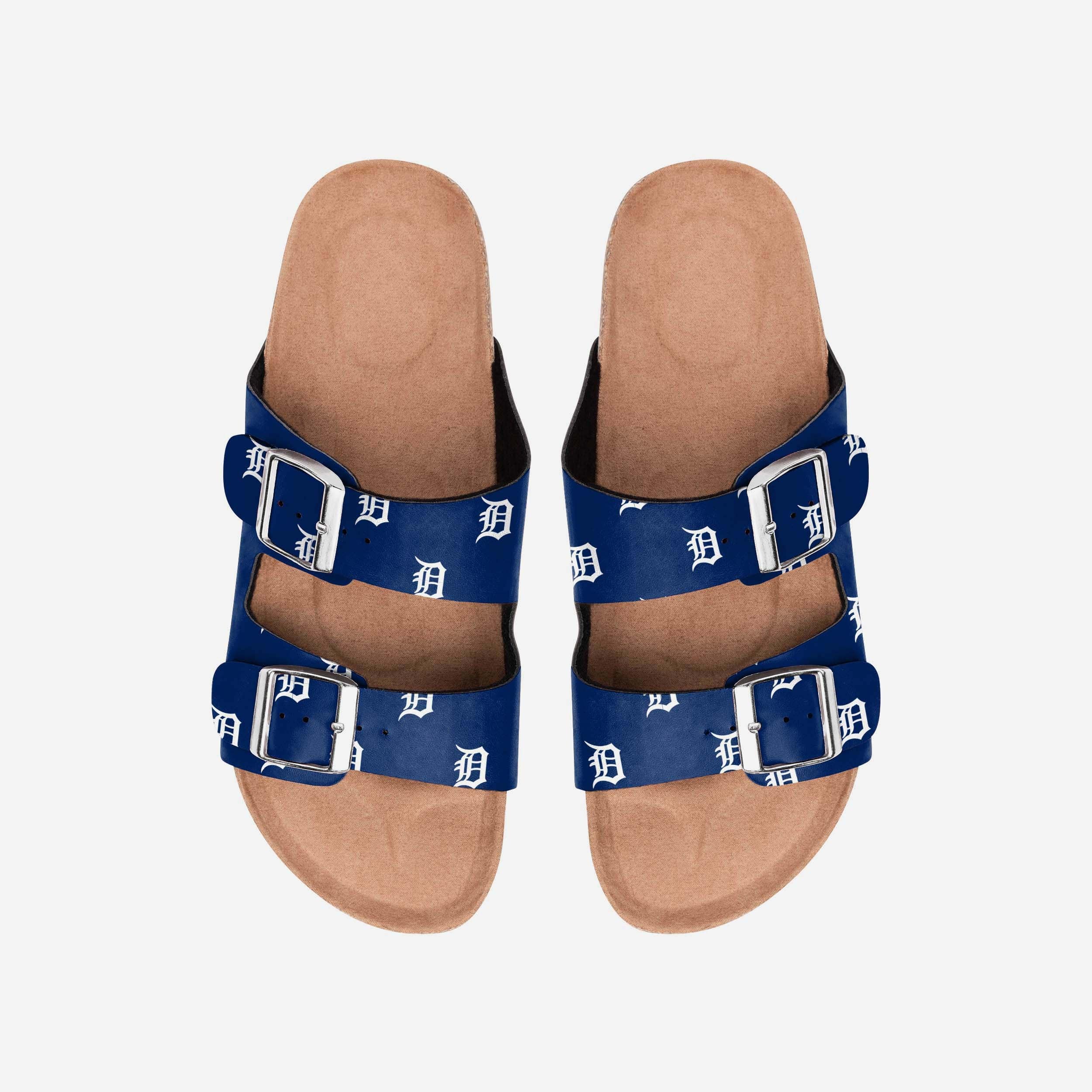 Detroit Tigers Women's Stylish Team Logo Double Buckle Sandals