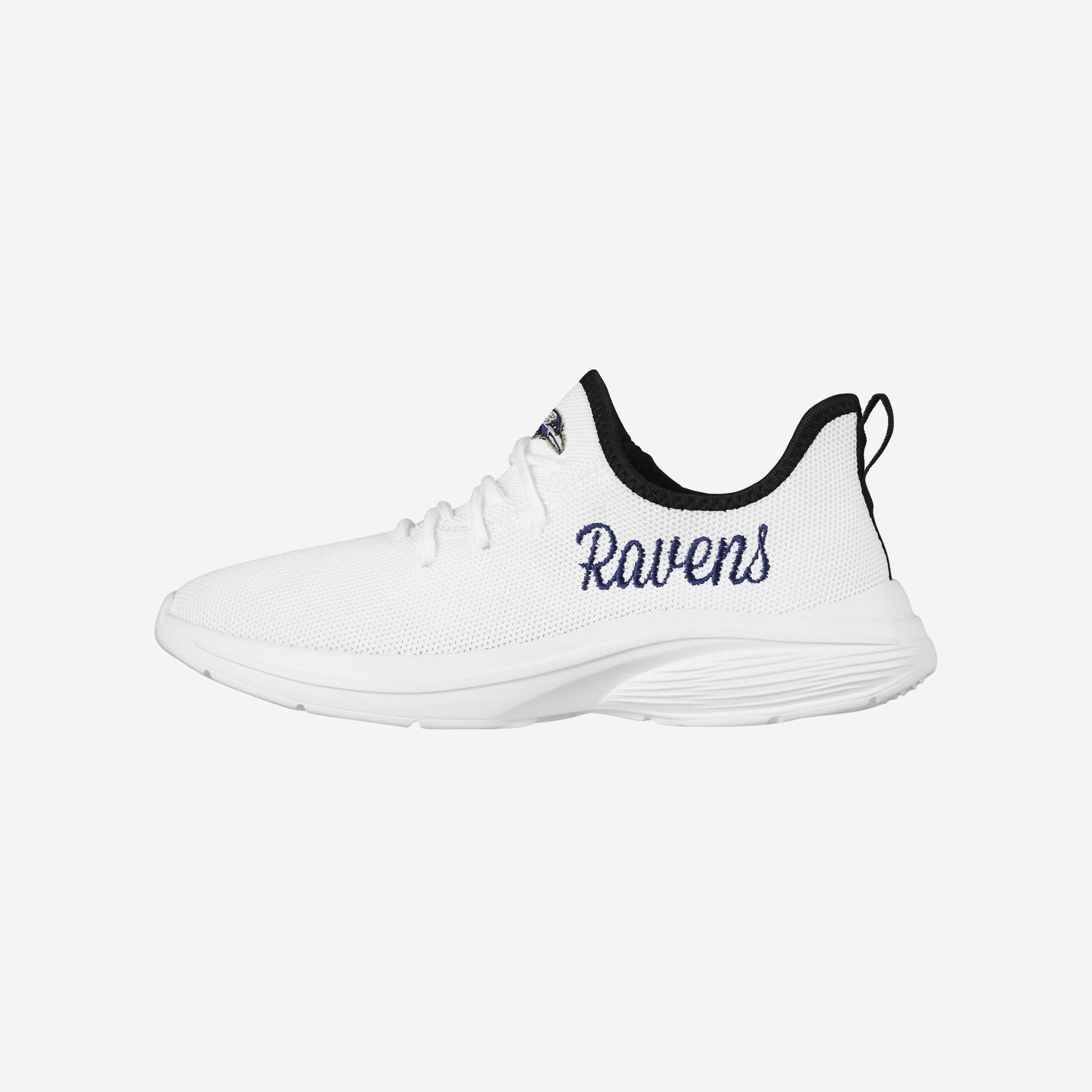 Baltimore Ravens Women's Stylish White Midsole Sneakers