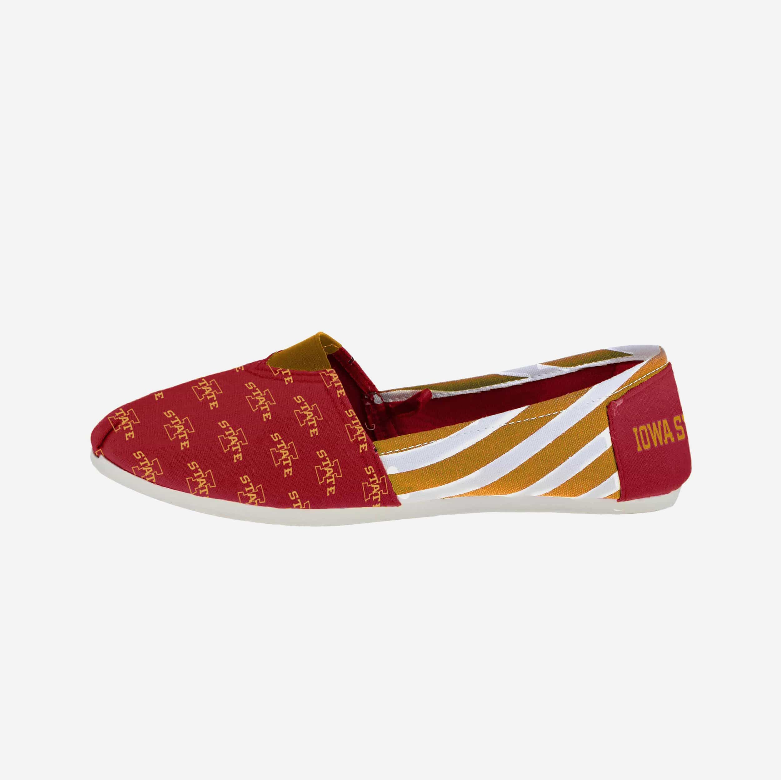 Stylish Iowa State Cyclones Women's Stripe Canvas Shoes
