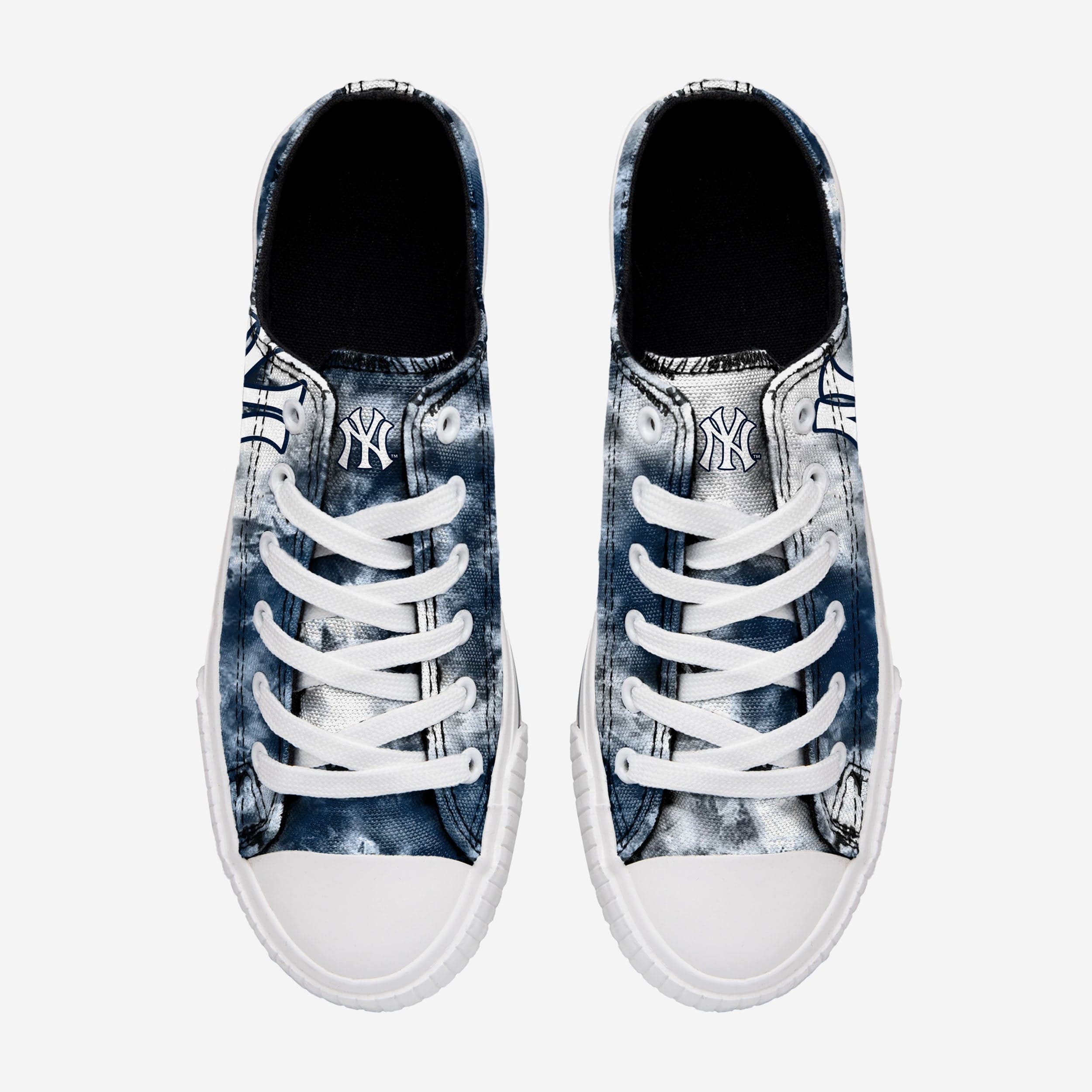 Groovy New York Yankees Women's Low-Top Tie-Dye Canvas Shoes