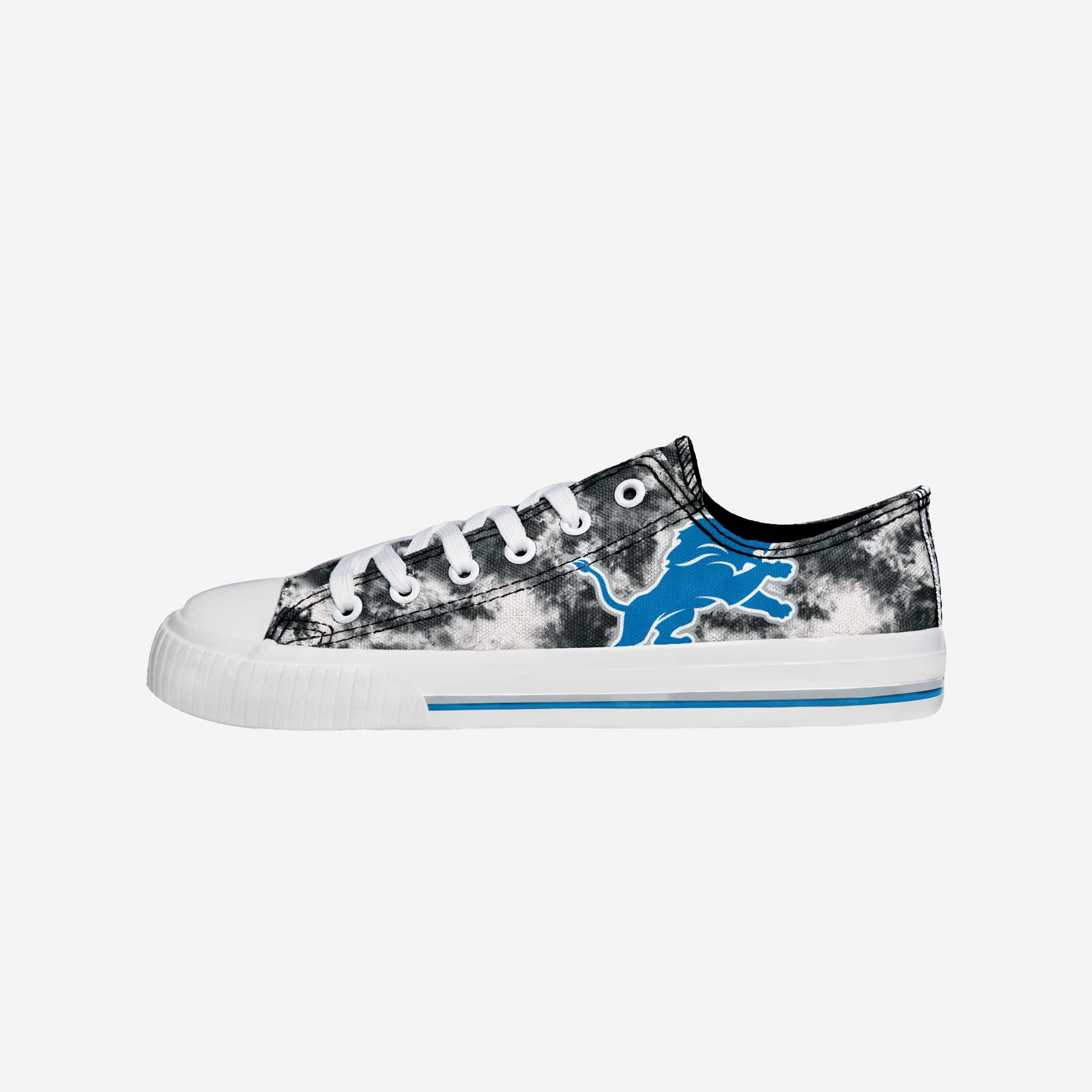 Detroit Lions Womens Low Top Tie-Dye Canvas Shoe