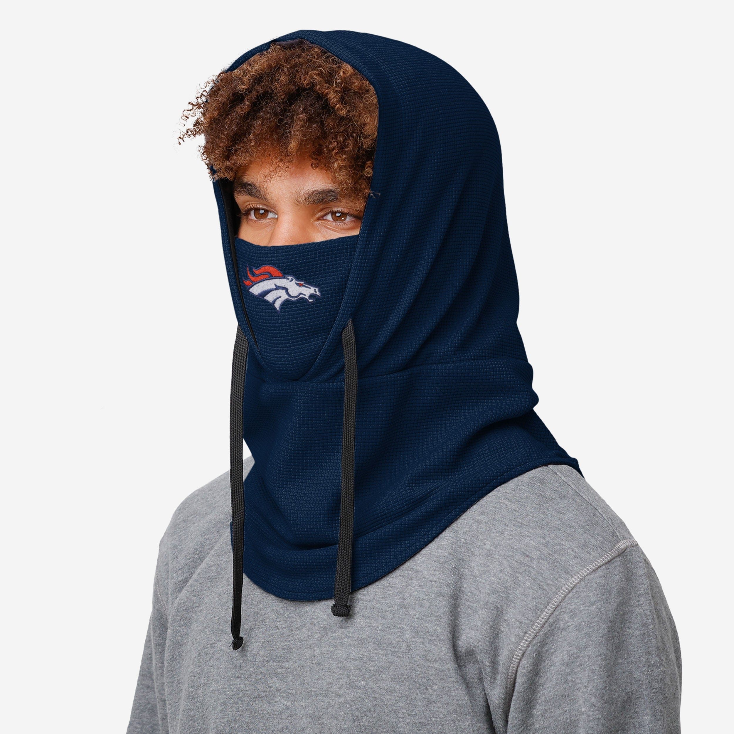 Denver Broncos Waffle Drawstring Hooded Gaiter - The Ultimate Cold-Weather Essential