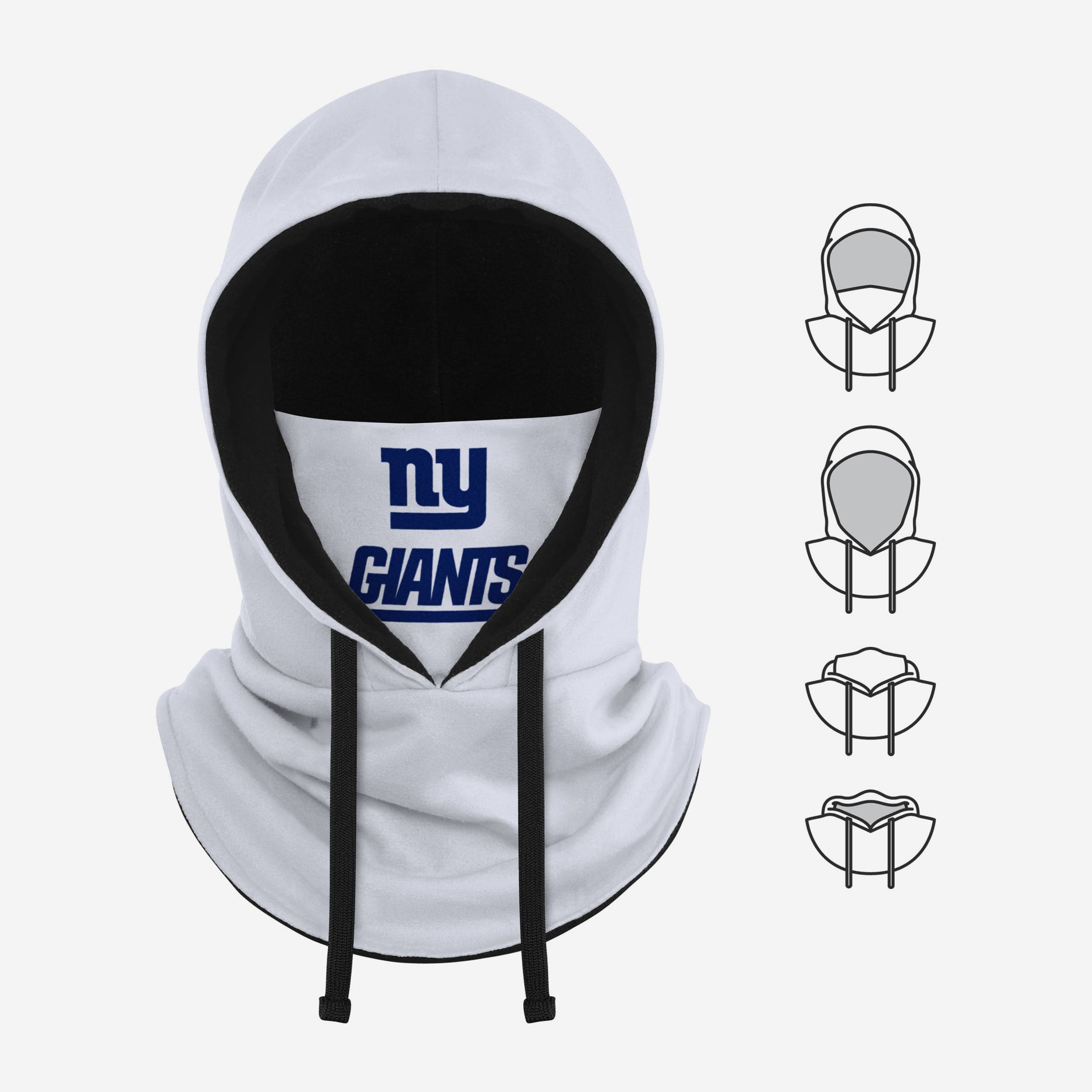 New York Giants White Drawstring Hooded Gaiter - Your Ultimate Winter Essential