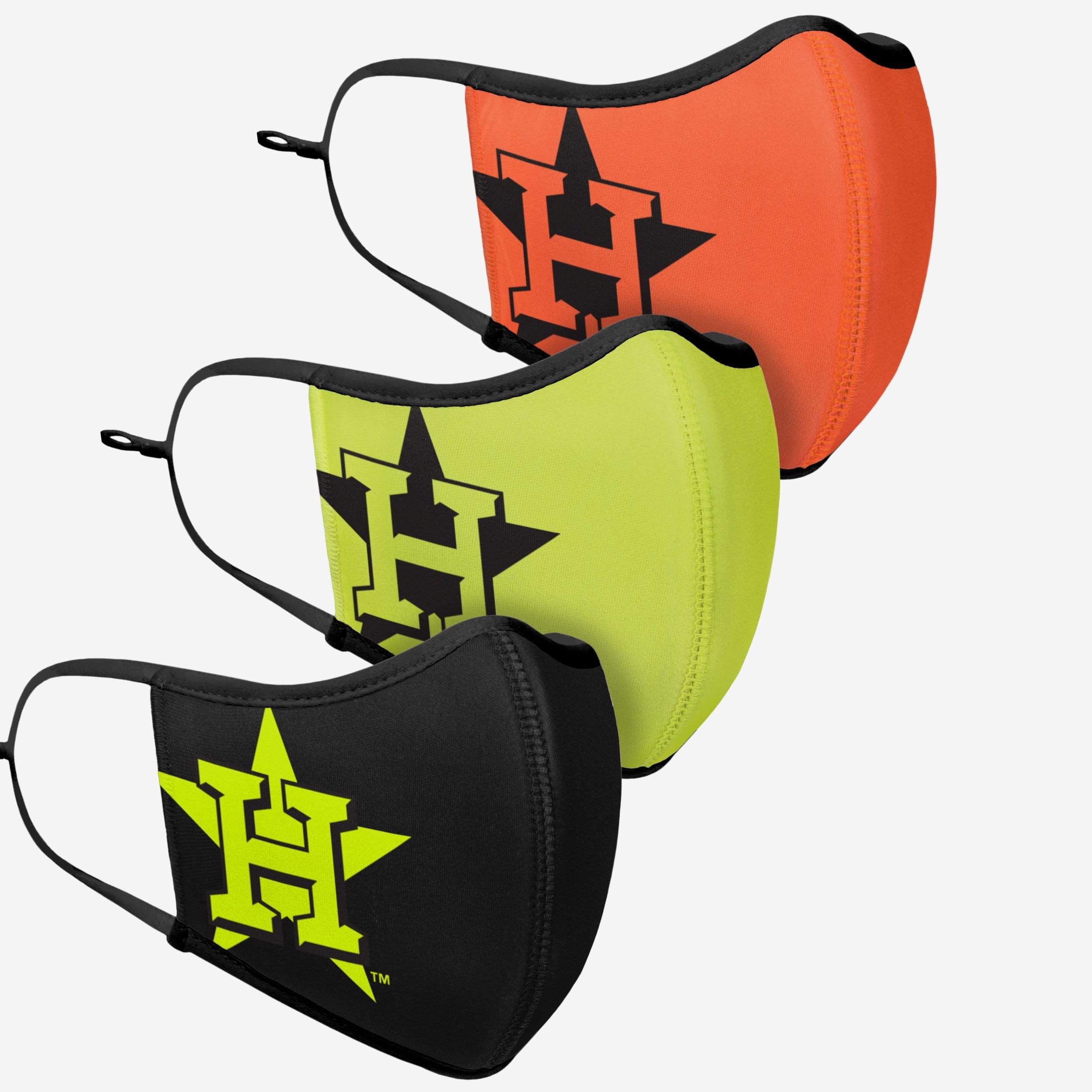 Houston Astros Highlights Sporty 3-Pack Face Cover - Show Your Team Spirit!