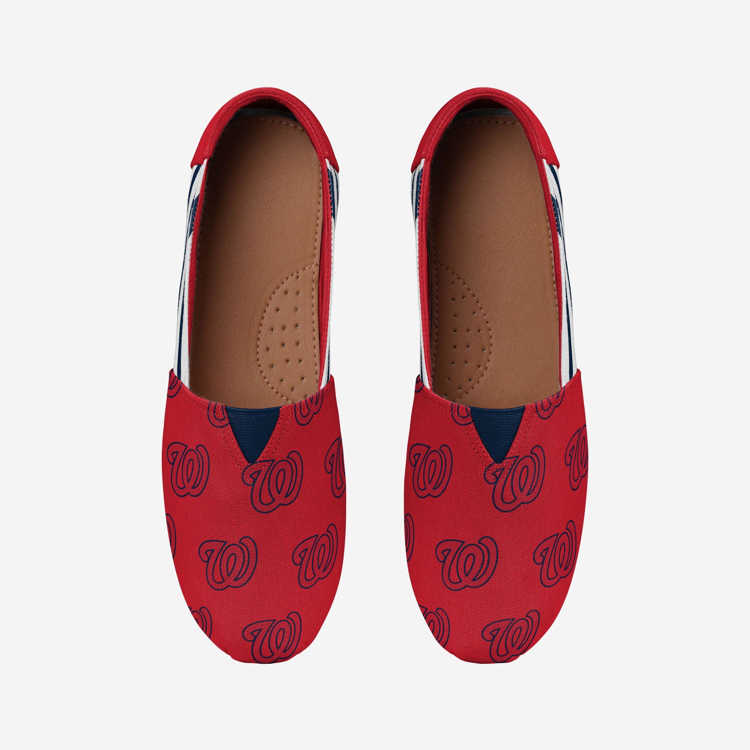 Washington Nationals Stylish Women's Stripe Canvas Shoes - Show Your Team Spirit!