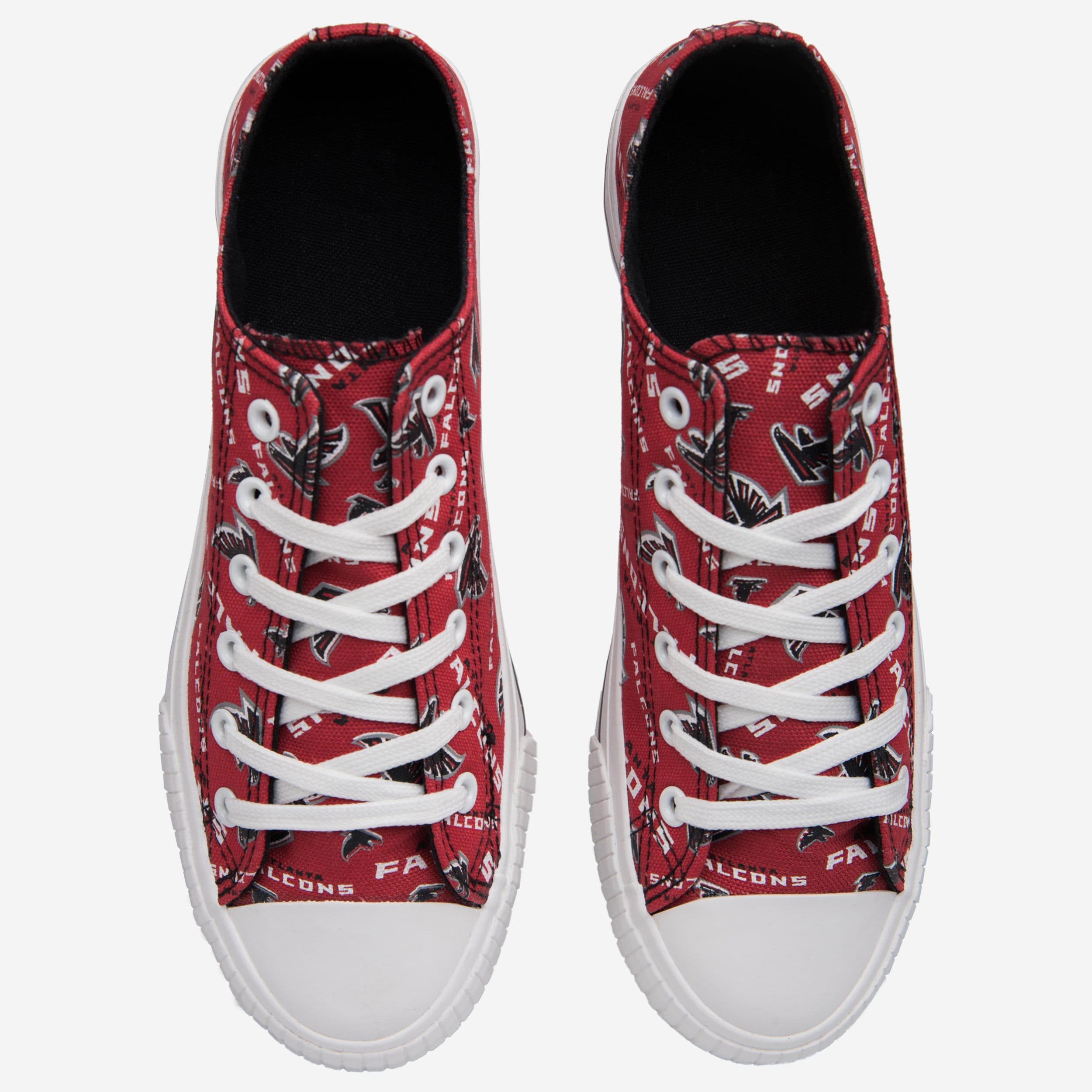Atlanta Falcons Women's Stylish Low-Top Repeat Print Canvas Shoes