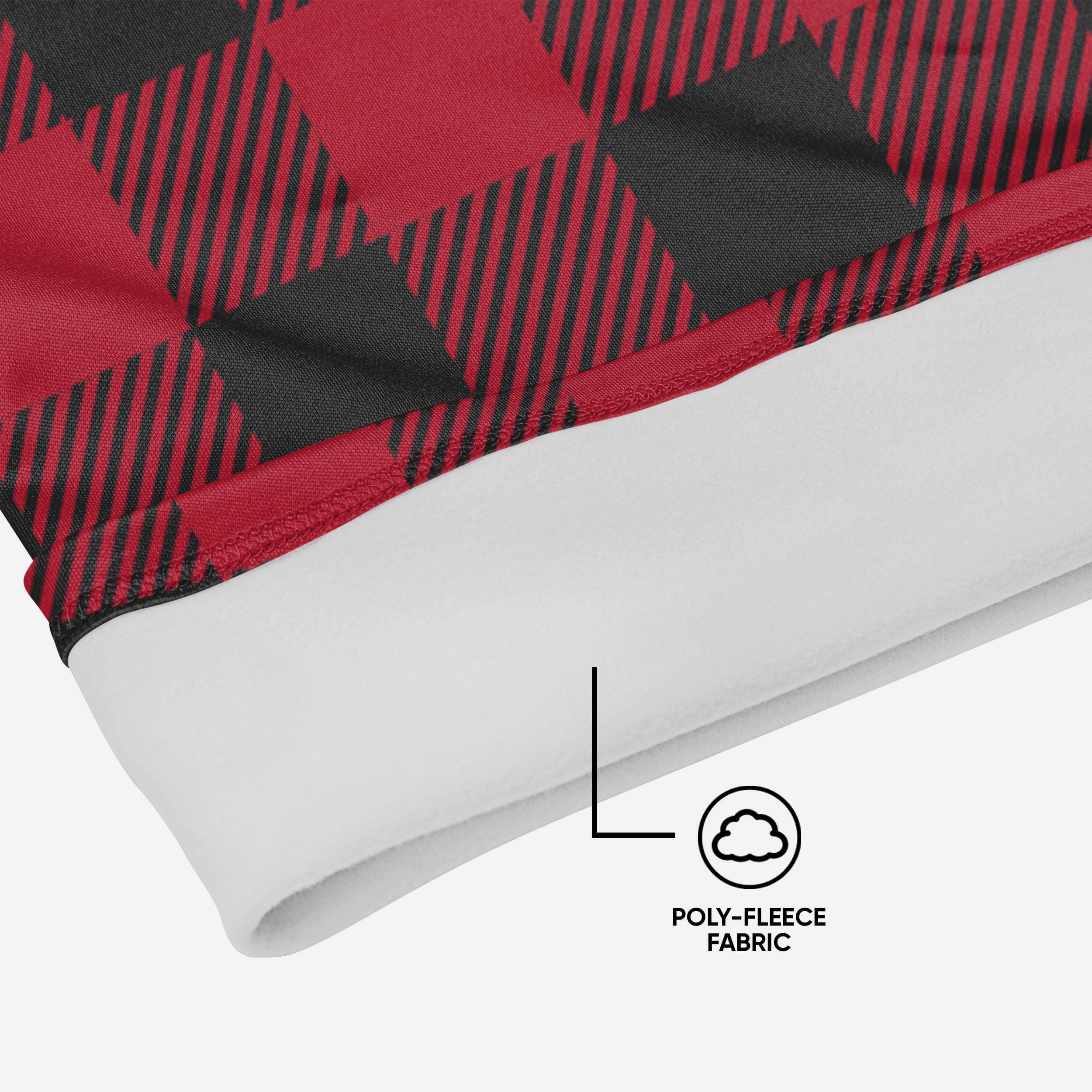 Stylish Red Plaid Polyfleece Gaiter Scarf - Your Ultimate Fashion Accessory