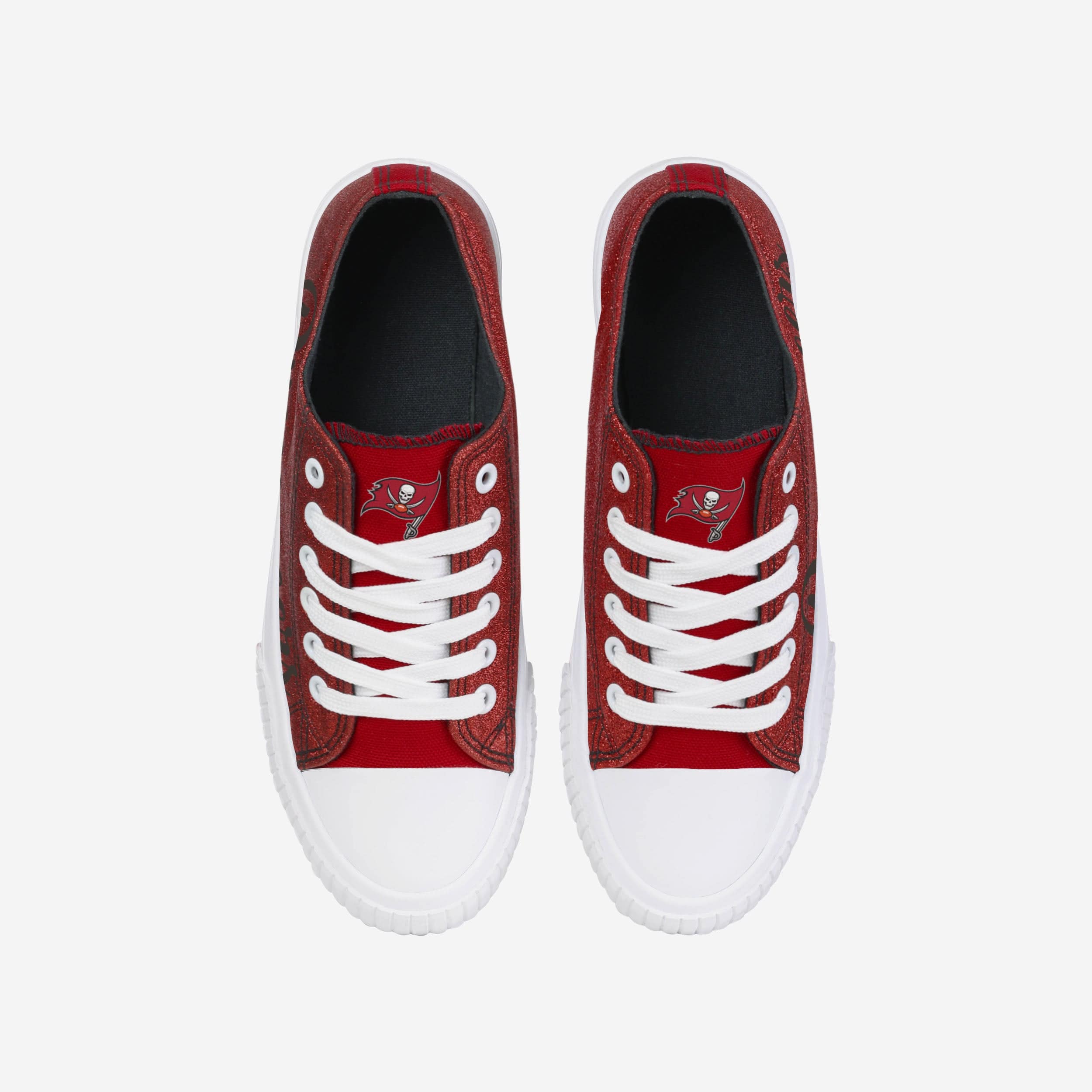 Sparkling Tampa Bay Buccaneers Women's Low-Top Canvas Glitter Shoes