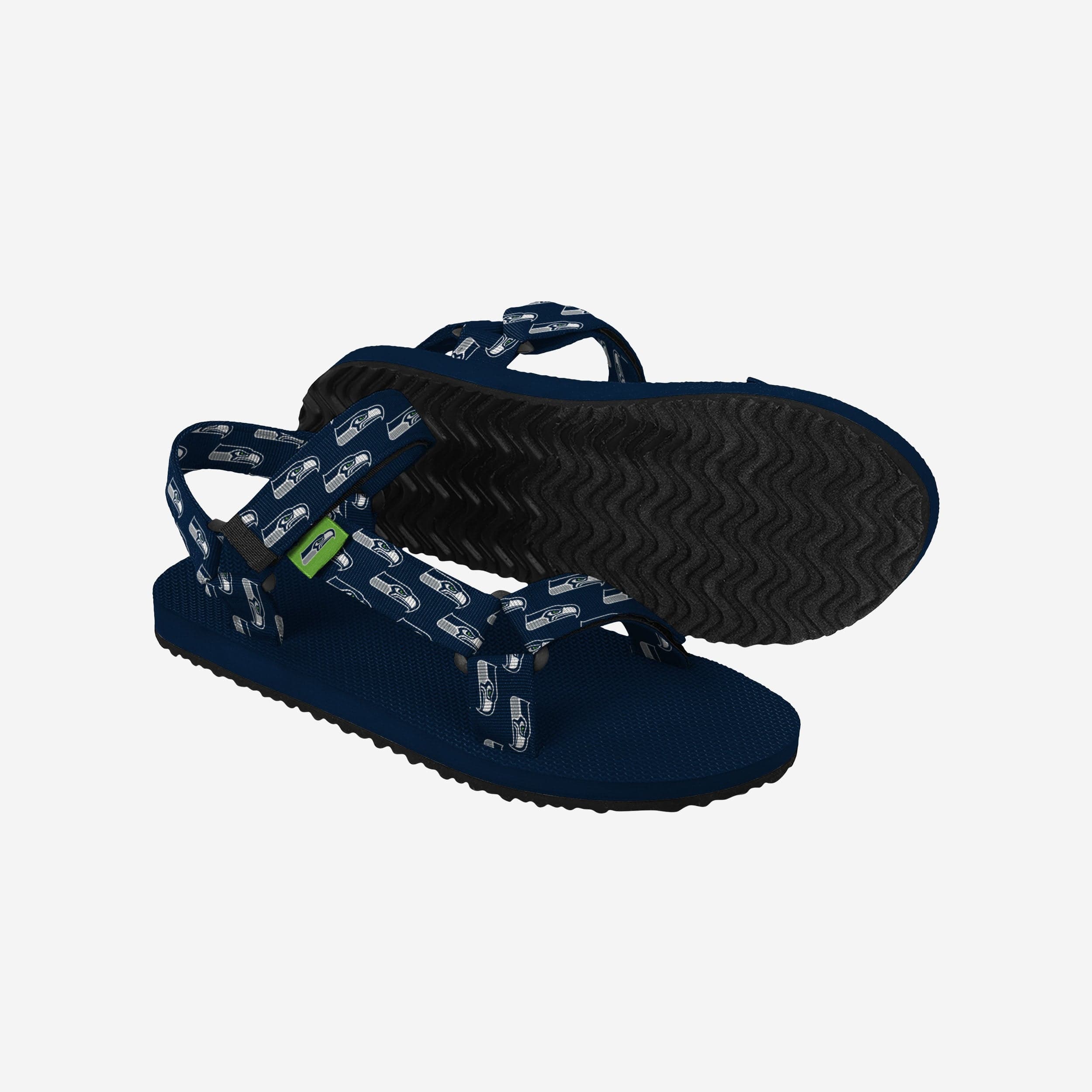Seattle Seahawks Women's Stylish Repeat Logo Strap Sandals - Show Your Fandom!