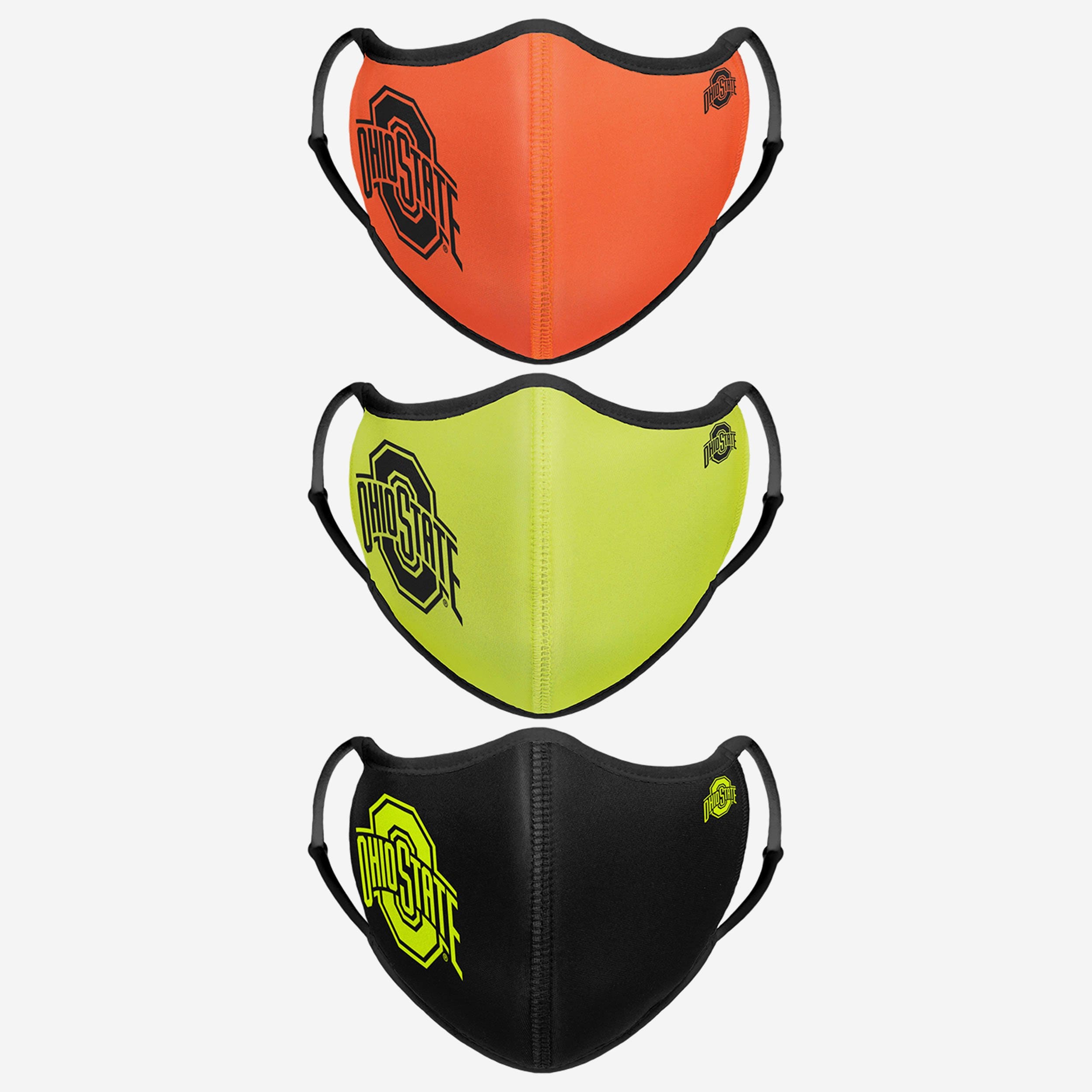 Ohio State Buckeyes Highlights 3-Pack Sports Face Covers - Show Your Team Spirit!