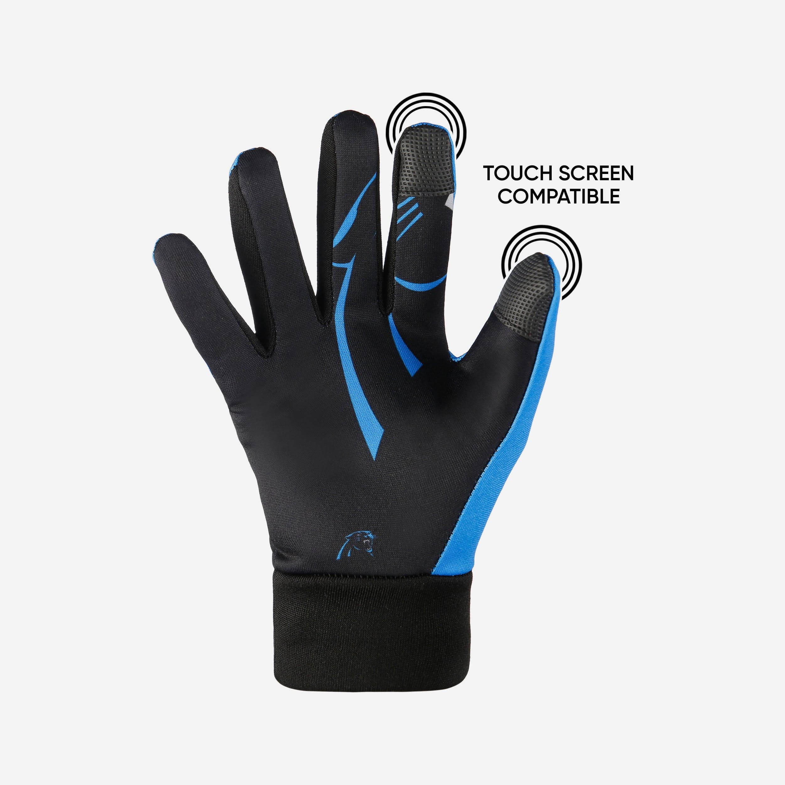 Carolina Panthers Palm Logo Texting Gloves - Show Your Team Spirit!