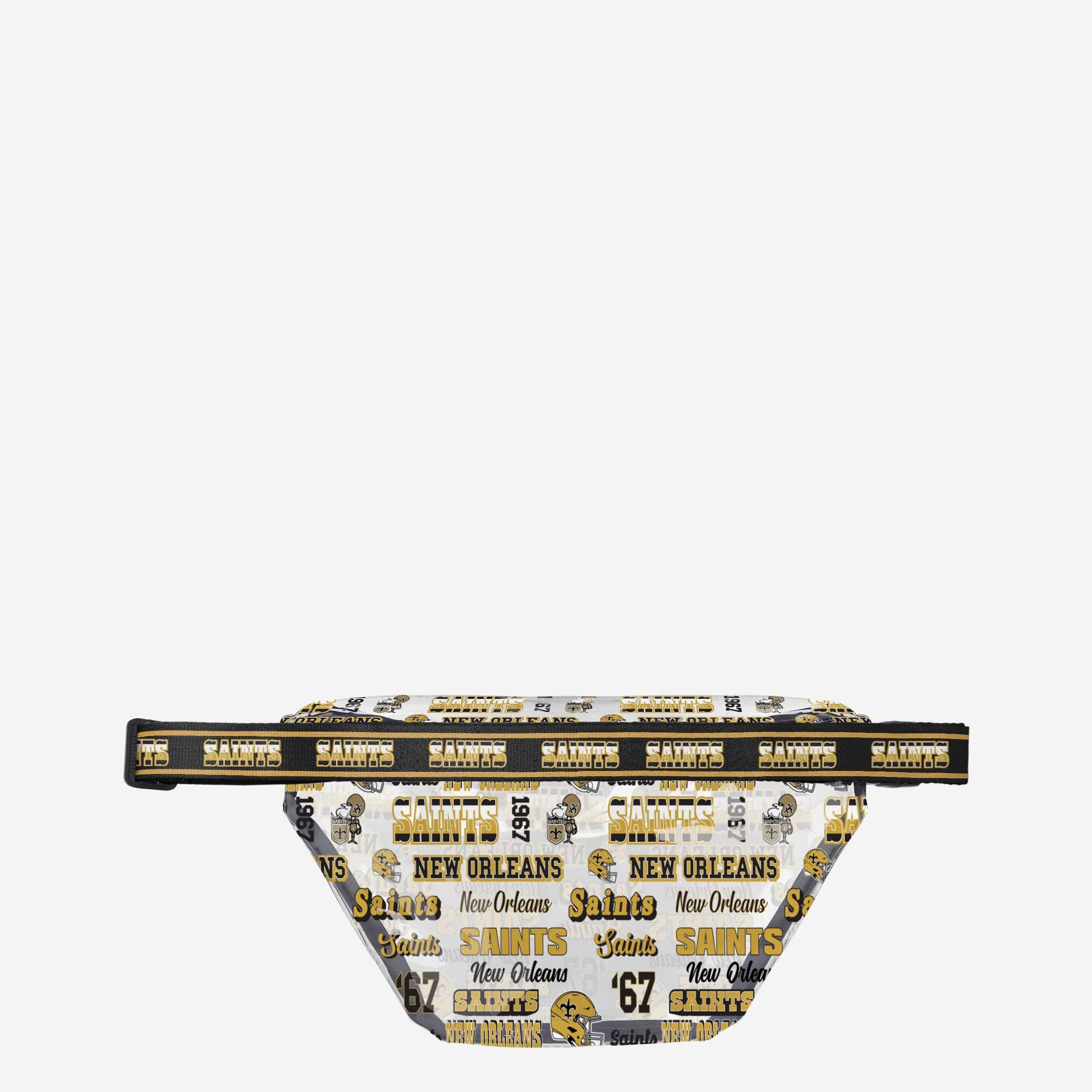 New Orleans Saints Retro Print Clear Fanny Pack - A Must - Have for Fans!