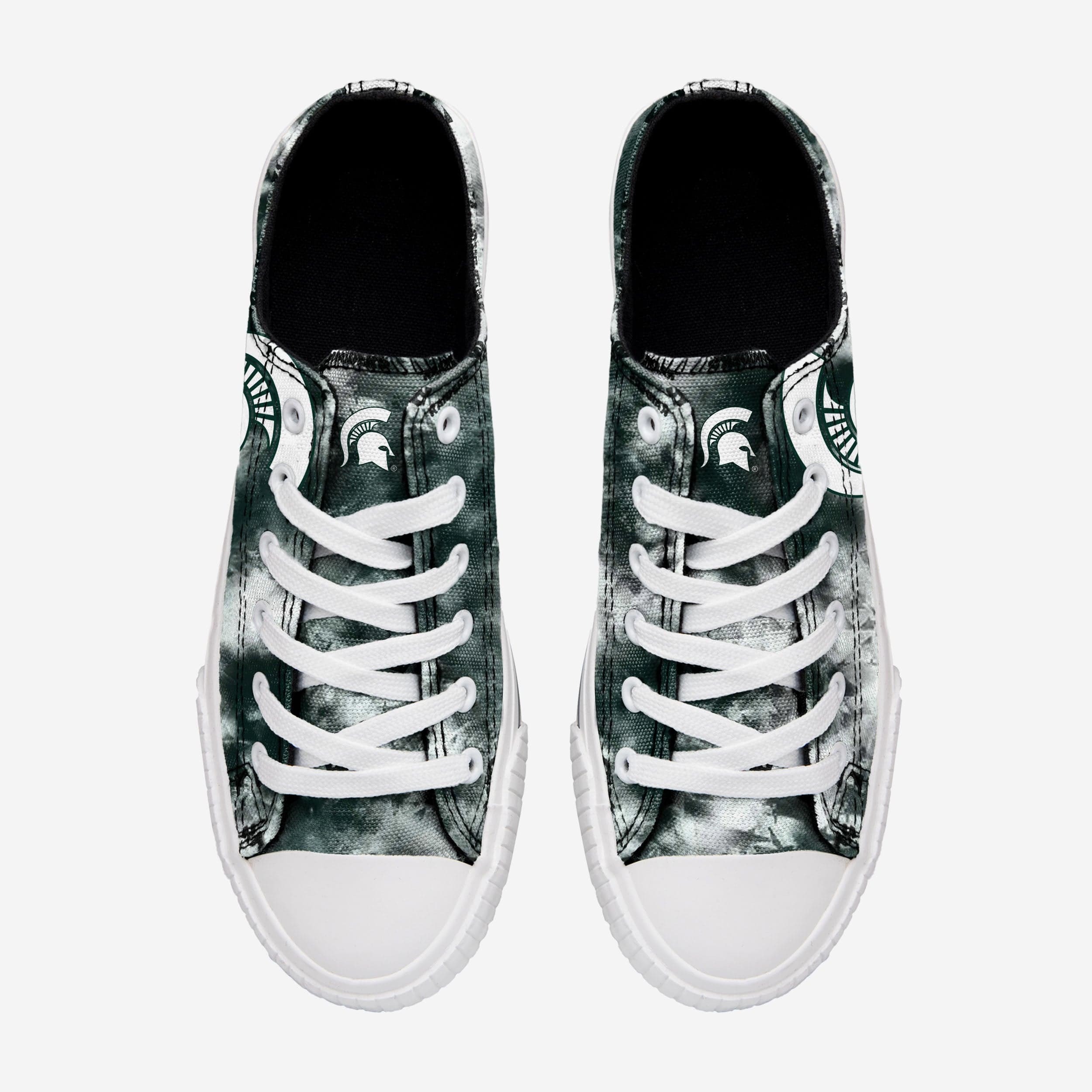 Michigan State Spartans Women's Low-Top Tie-Dye Canvas Shoes - Stand Out in Style!