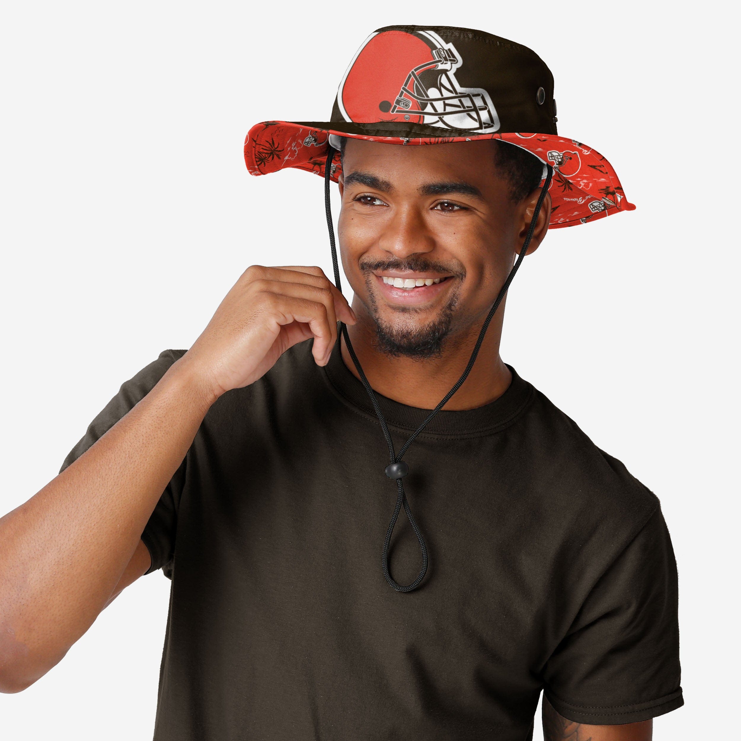 Cleveland Browns Stylish Cropped Big Logo Hybrid Boonie Hat