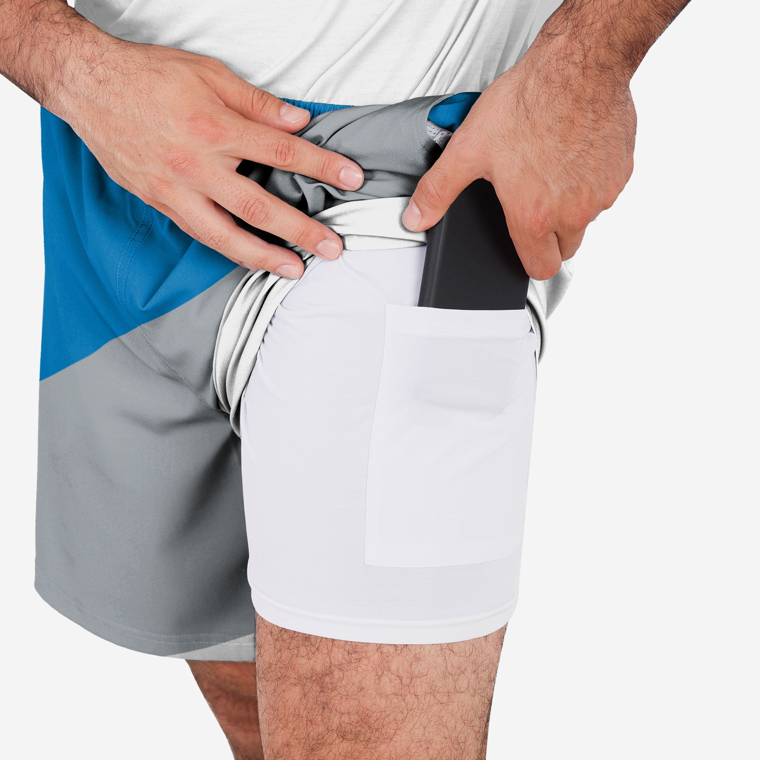 Detroit Lions Colorblock Double - Down Training Shorts: Unleash Your Team Spirit!