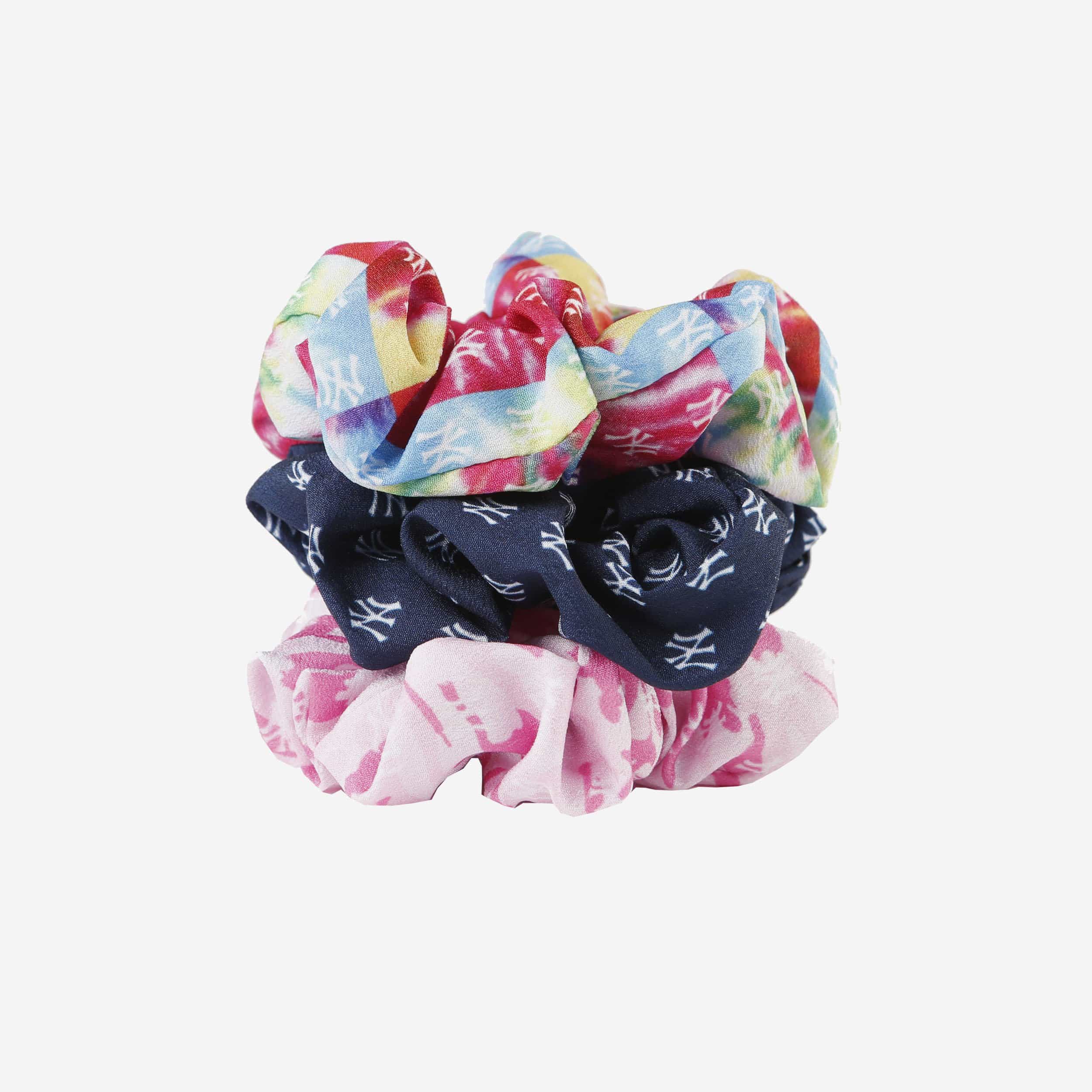 New York Yankees Mini Print 3-Pack Scrunchies - A Must-Have for Fans!