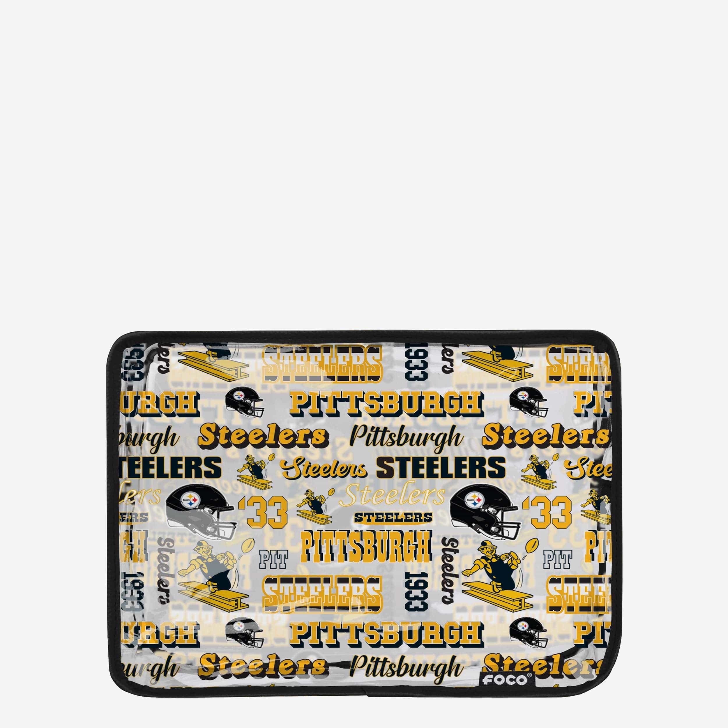 Pittsburgh Steelers Stunning Retro Print Clear Cosmetic Bag - Show Your Fandom!