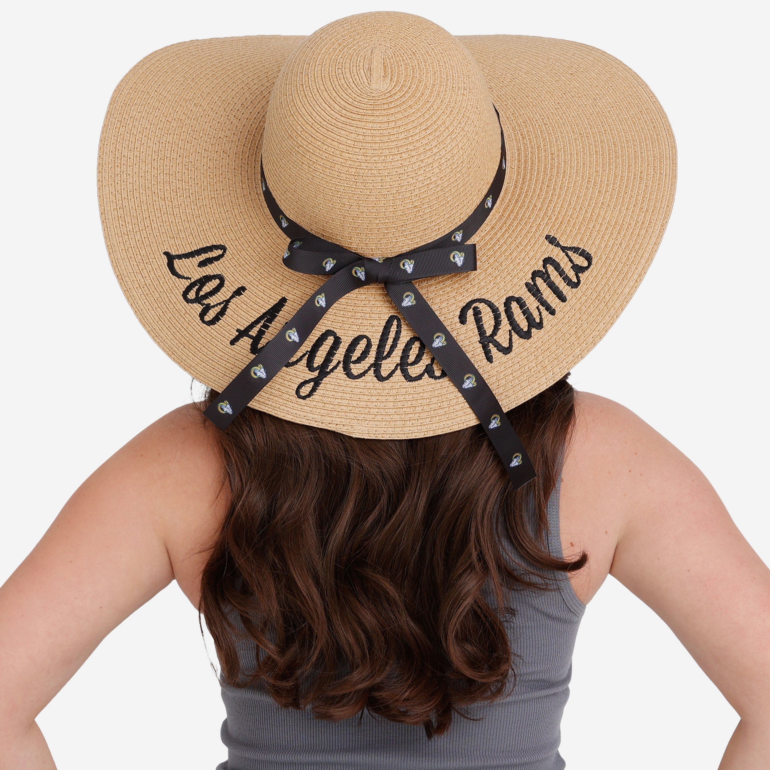 Gorgeous Los Angeles Rams Women's Wordmark Beach Straw Hat