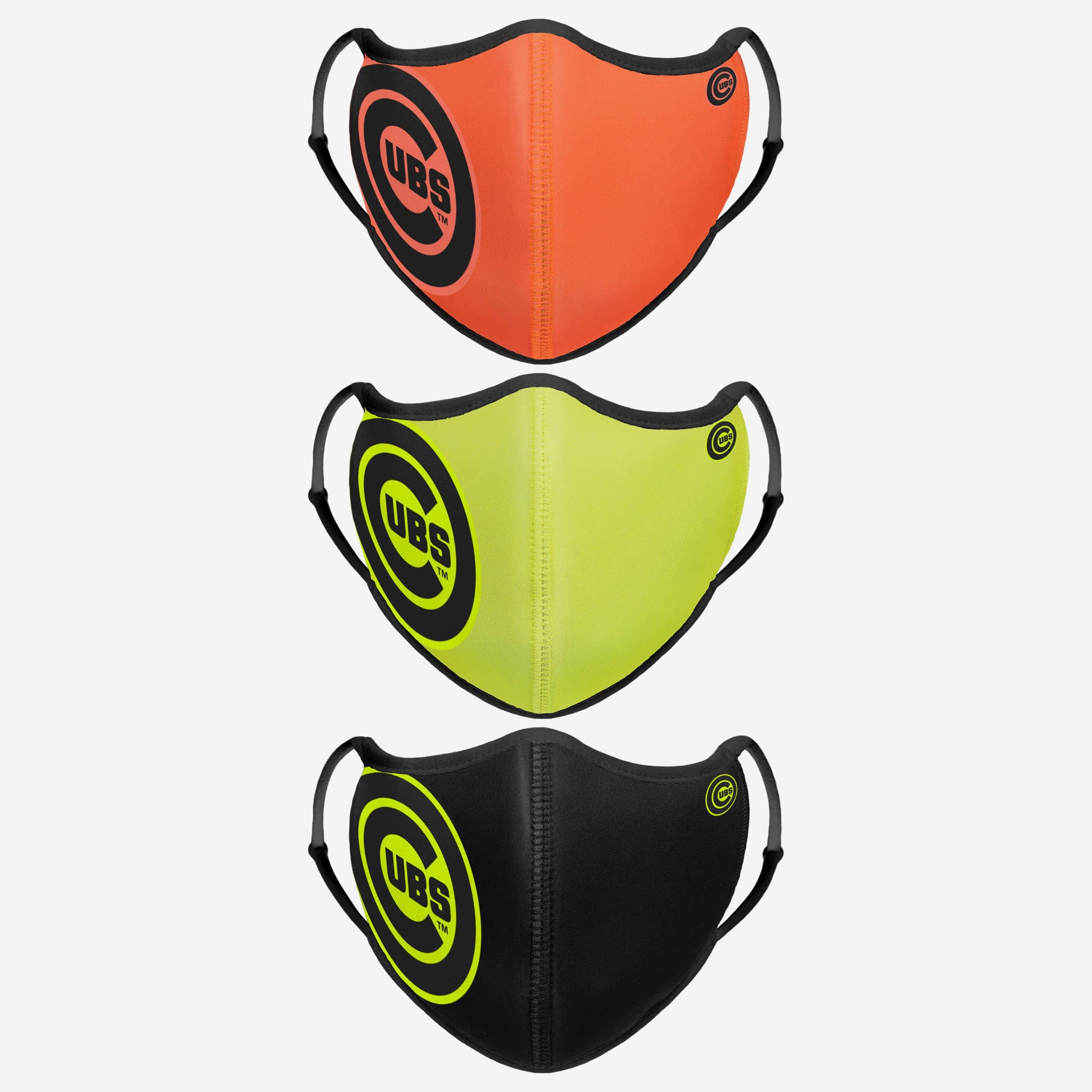 Chicago Cubs High - energy Sport 3 - Pack Face Covers