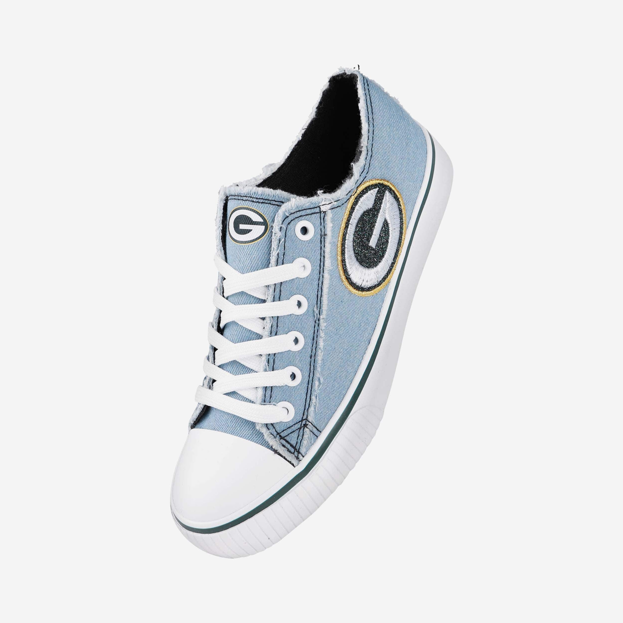 Glamorous Green Bay Packers Women's Denim Low-Top Canvas Shoes