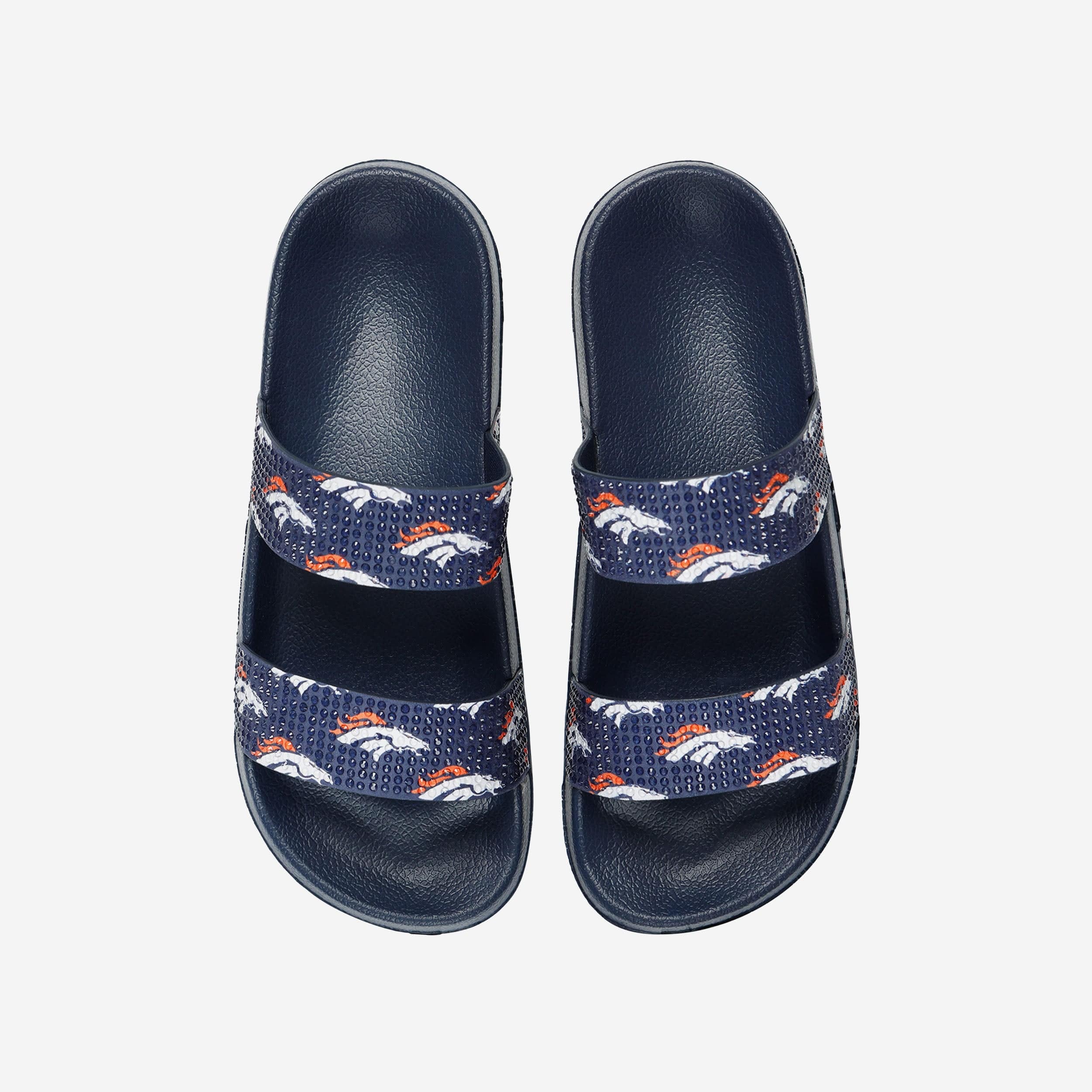 Sparkling Denver Broncos Women's Double Strap Sandals