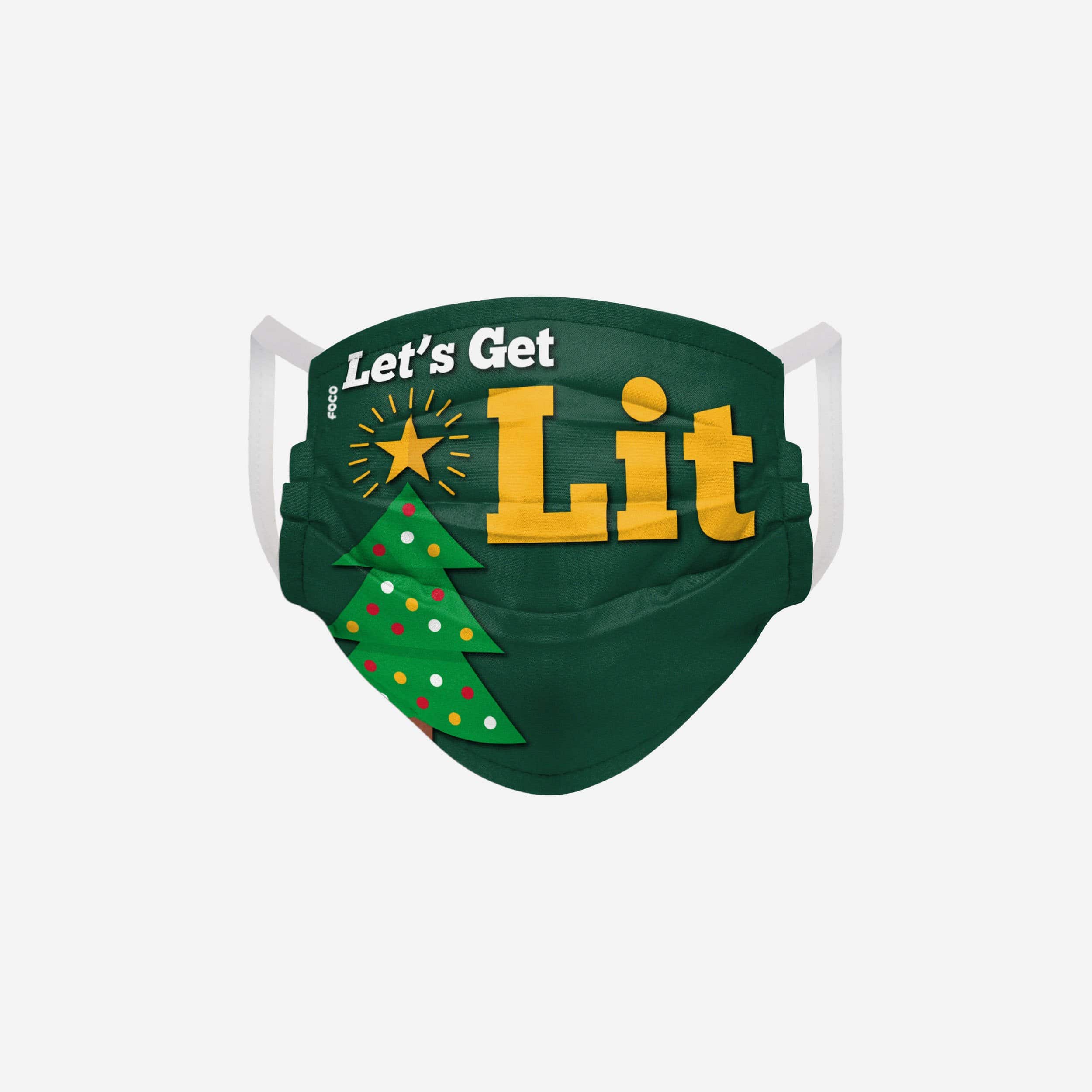 Let's Ignite the Fun! Christmas Tree Pleated Face Cover