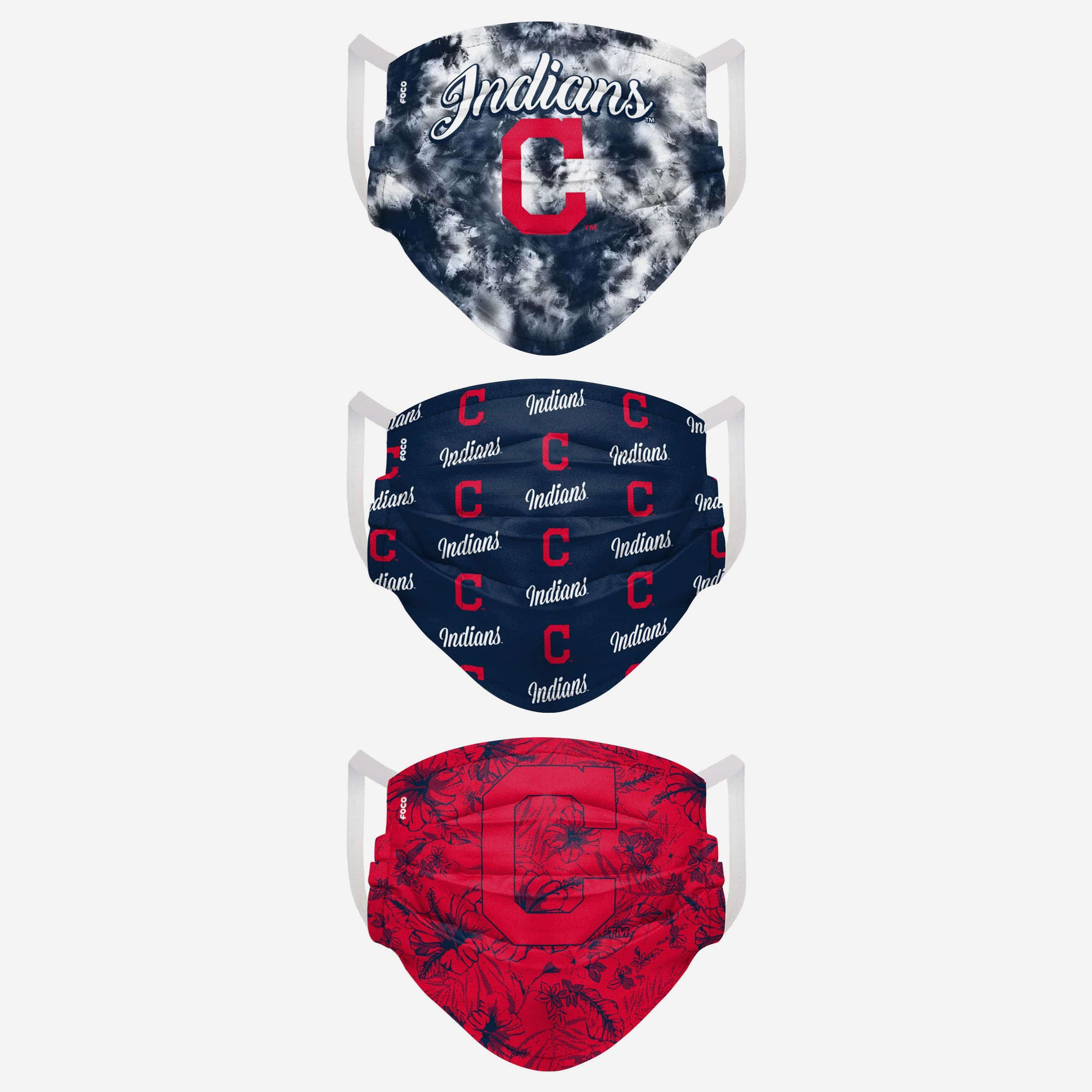Cleveland Guardians Women's Matchday 3-Pack Fashion Face Covers - Show Your Team Spirit!