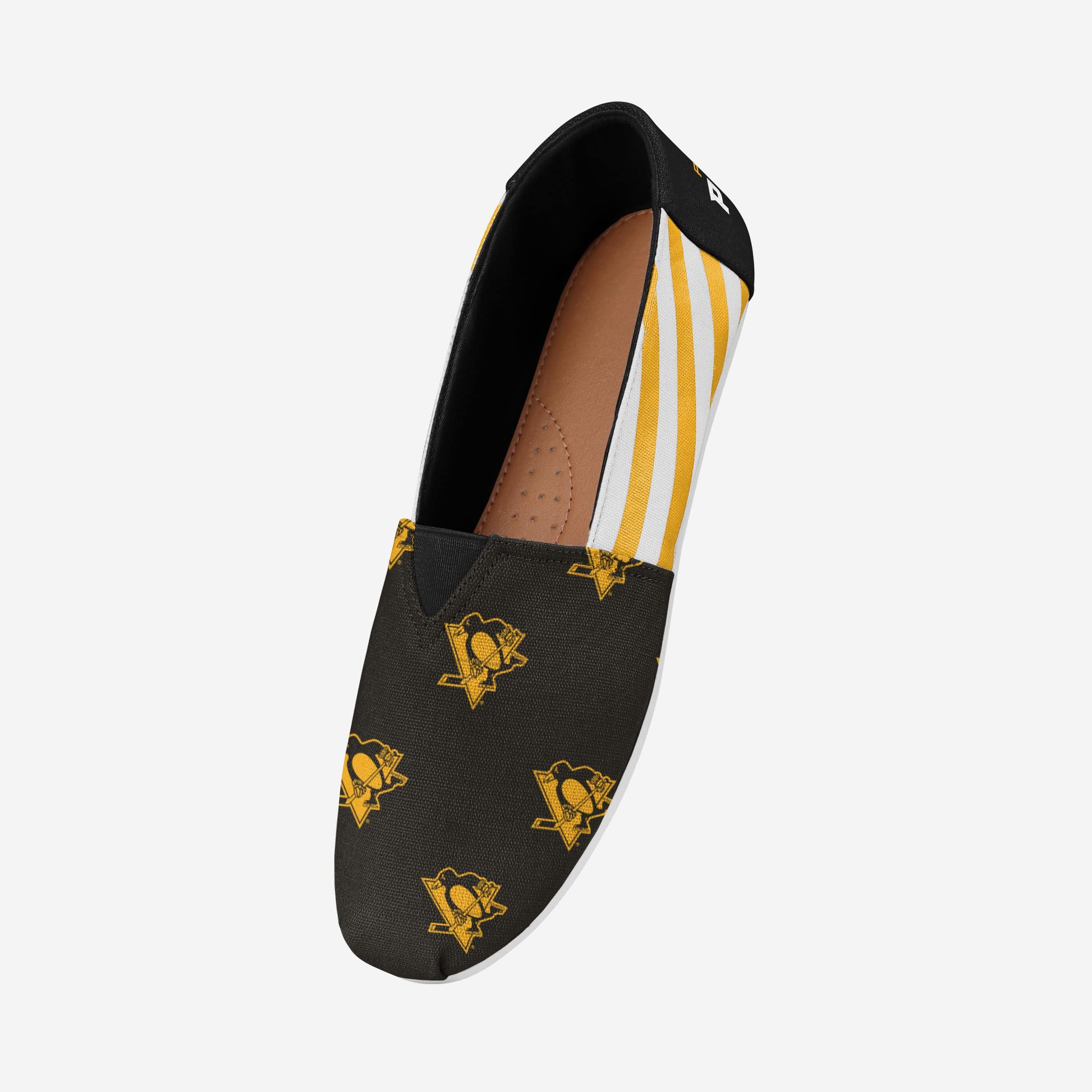 Stylish Pittsburgh Penguins Women's Stripe Canvas Shoes - Show Your Team Spirit!