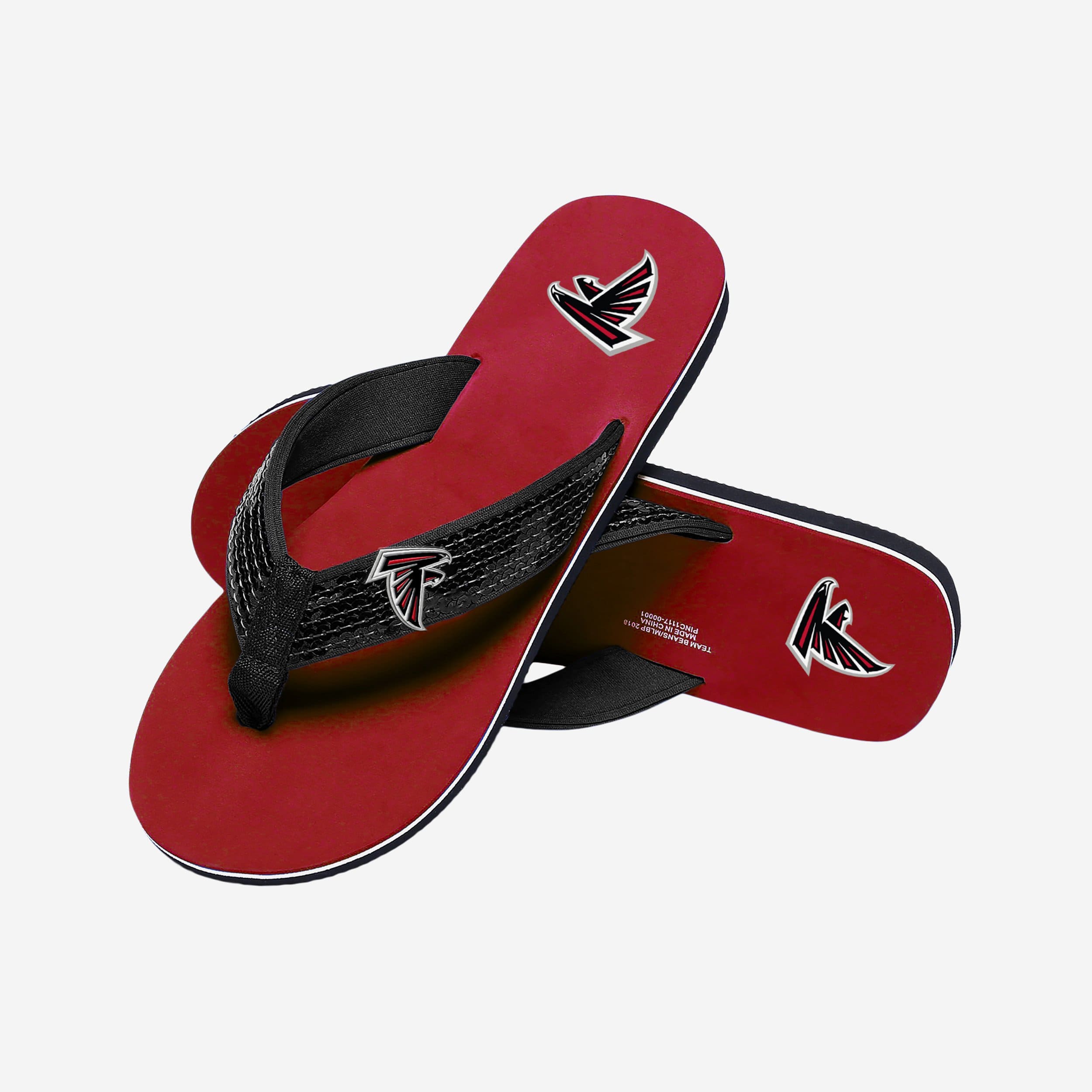 Glamorous Atlanta Falcons Women's Sequin Flip Flops