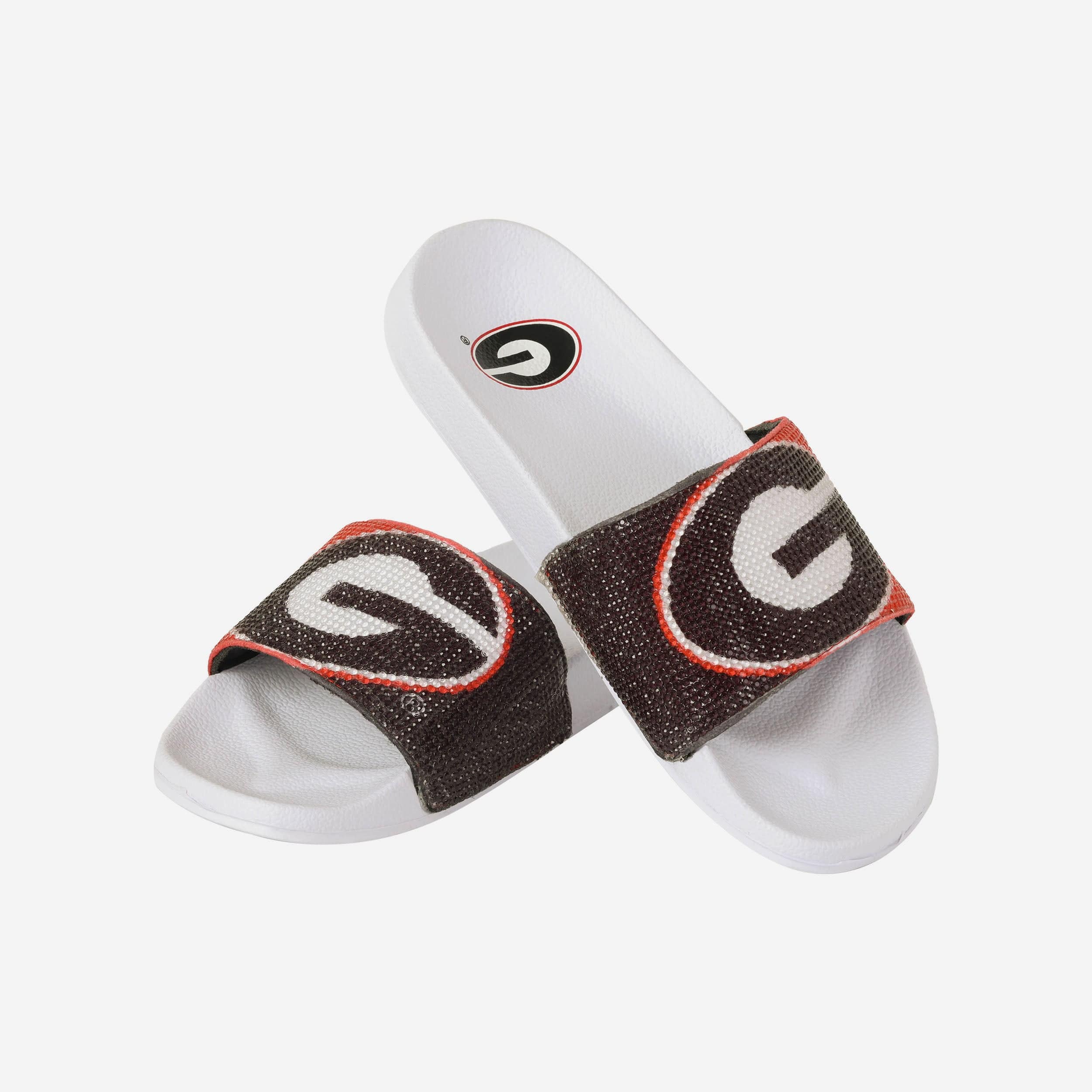 Georgia Bulldogs Women's Stunning Big Logo Shimmer Slides