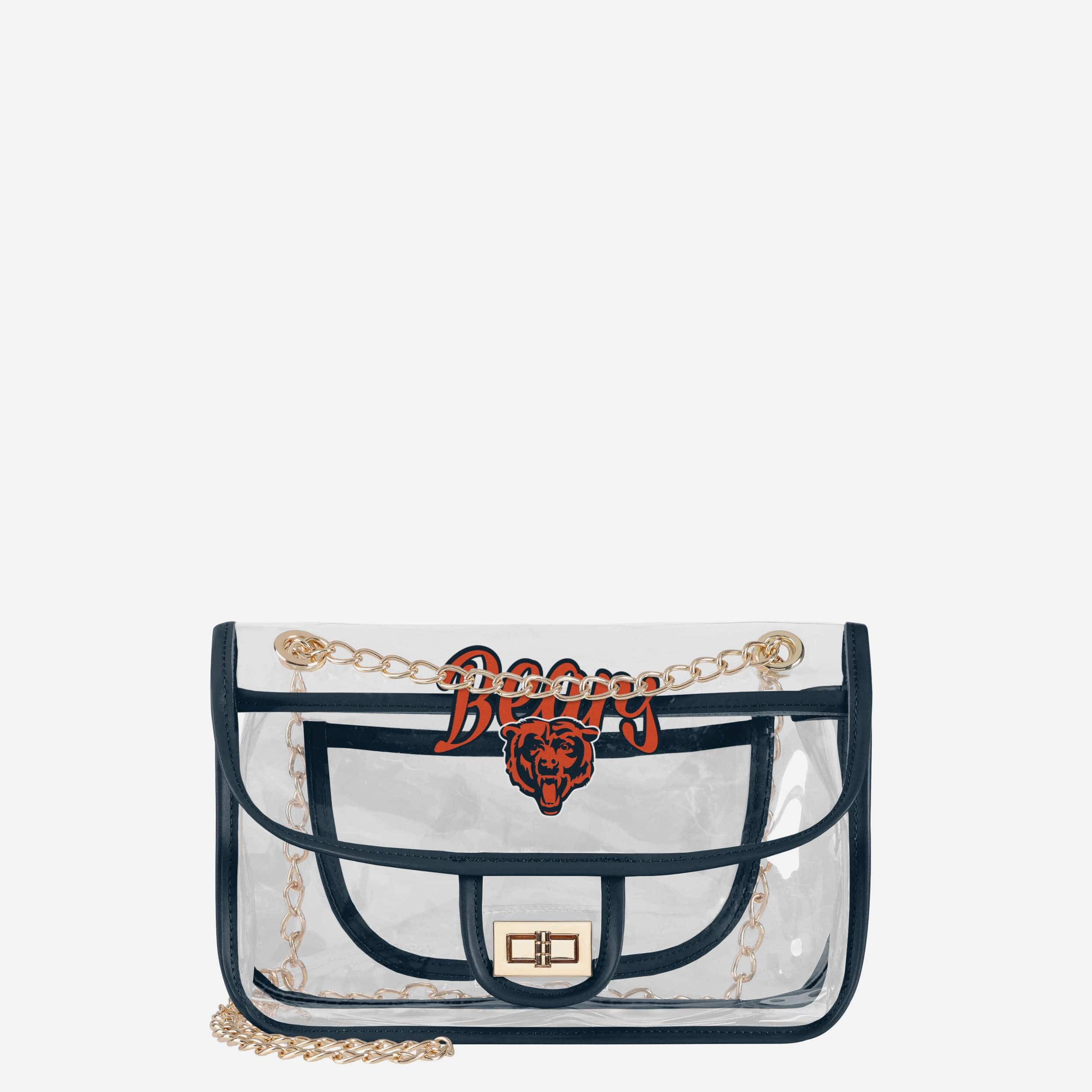 Stunning Chicago Bears Clear Crossbody Chain Bag
