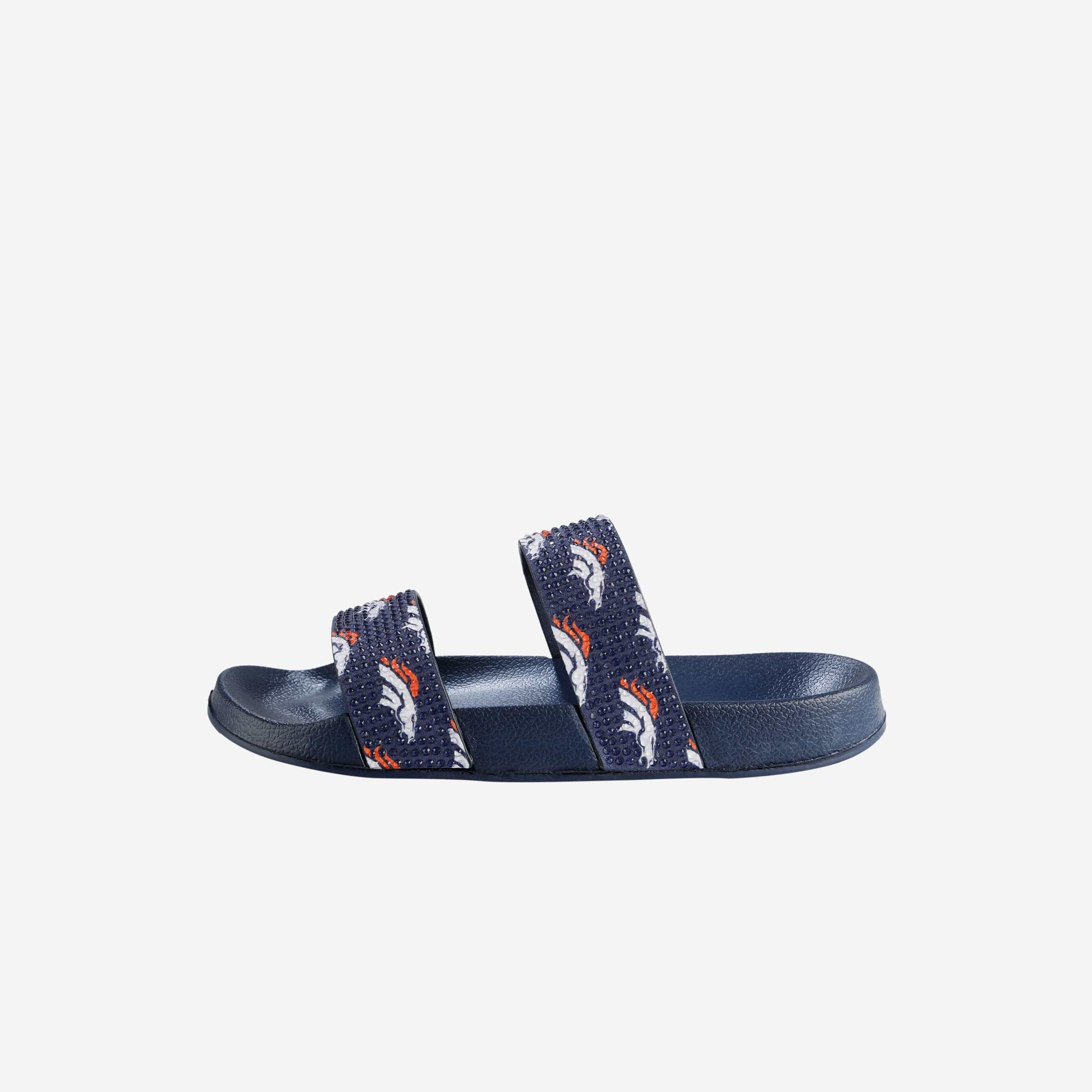 Sparkling Denver Broncos Women's Double Strap Sandals